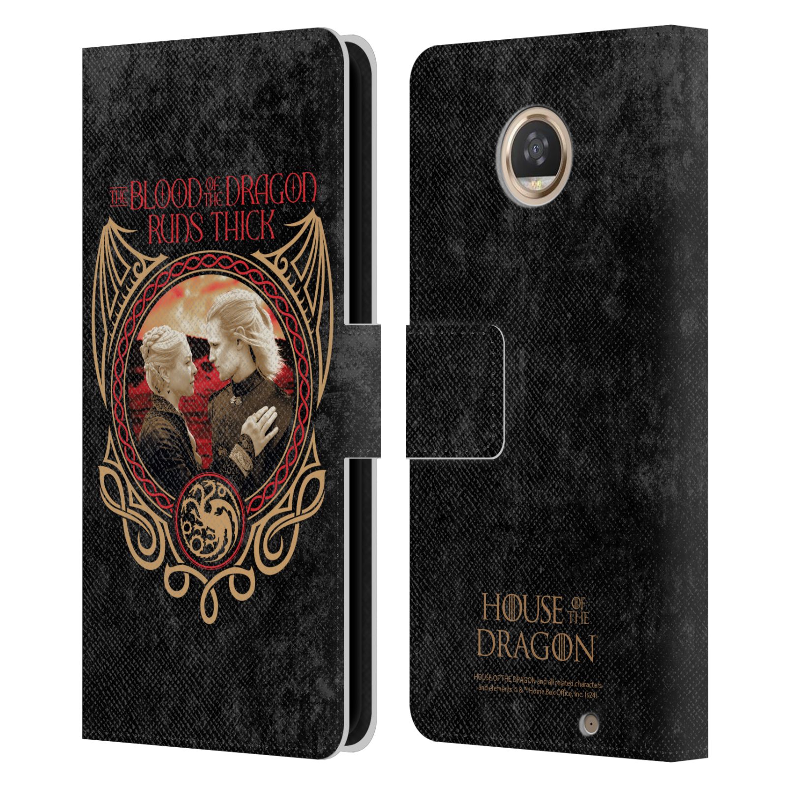 HOUSE OF THE DRAGON: TV SERIES SEASON 2 GRAPHICS LEATHER BOOK CASE MOTOROLA 2