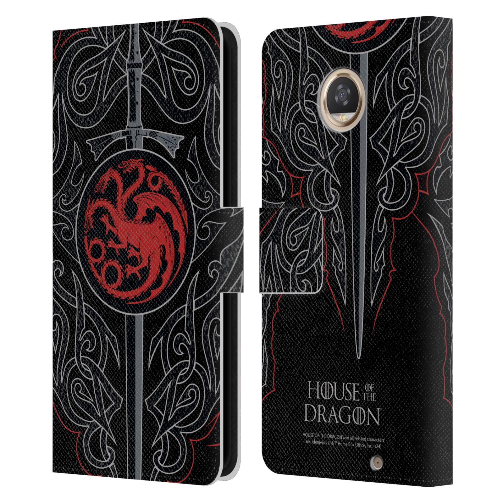 HOUSE OF THE DRAGON: TV SERIES SEASON 2 GRAPHICS LEATHER BOOK CASE MOTOROLA 2