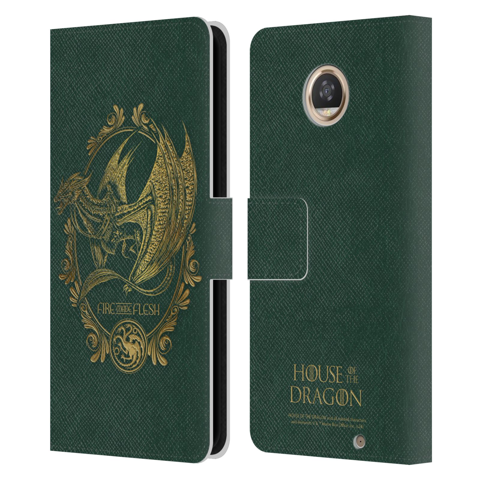 HOUSE OF THE DRAGON: TV SERIES SEASON 2 GRAPHICS LEATHER BOOK CASE MOTOROLA 2