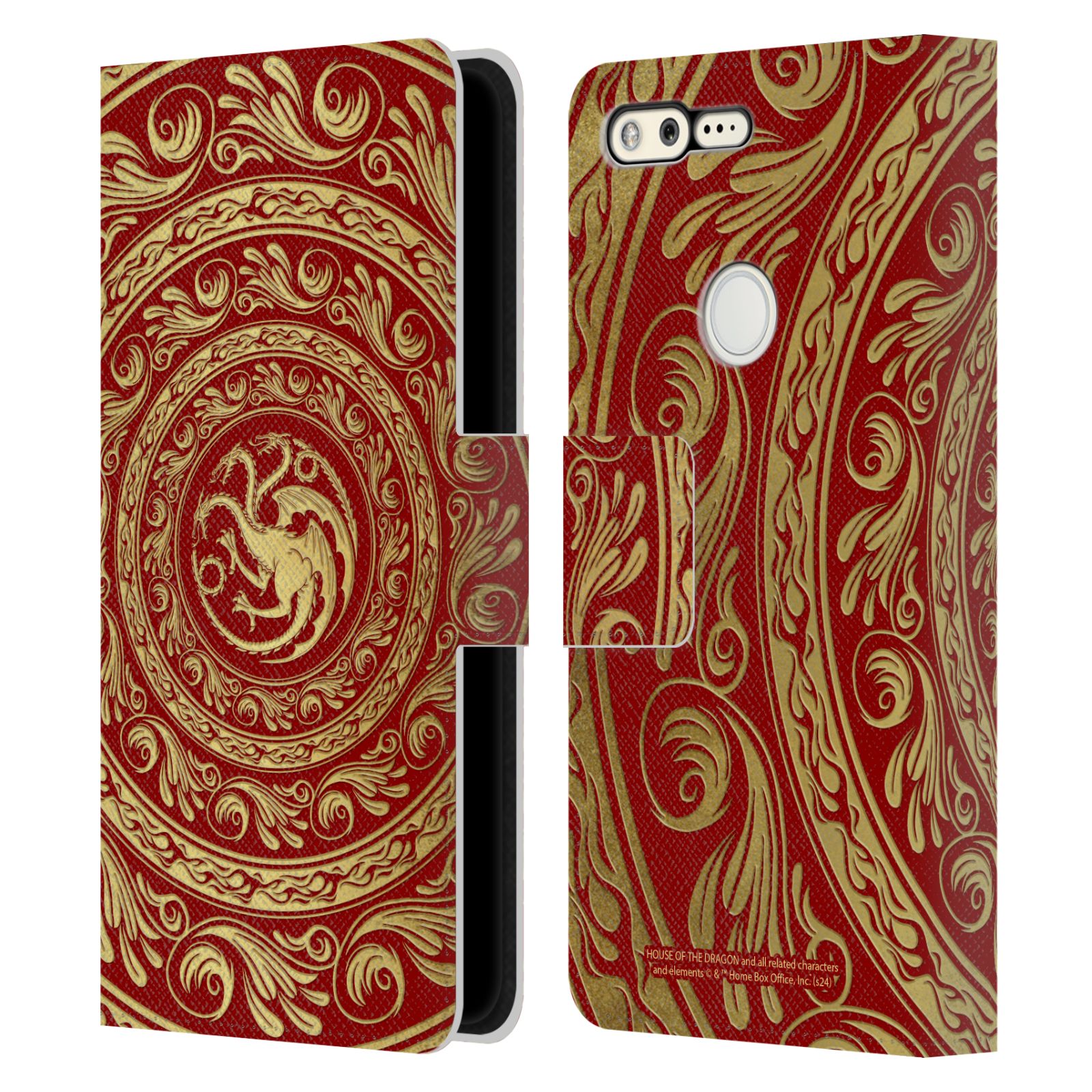 OFFICIAL HOUSE OF THE DRAGON SEASON 2 GRAPHICS LEATHER BOOK CASE GOOGLE PHONES