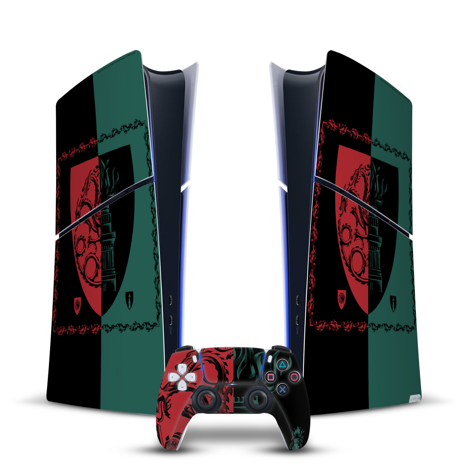 HOUSE OF THE DRAGON SIGILS CHARACTERS SKIN PS5 SLIM DIGITAL CONSOLE & CONTROLLER