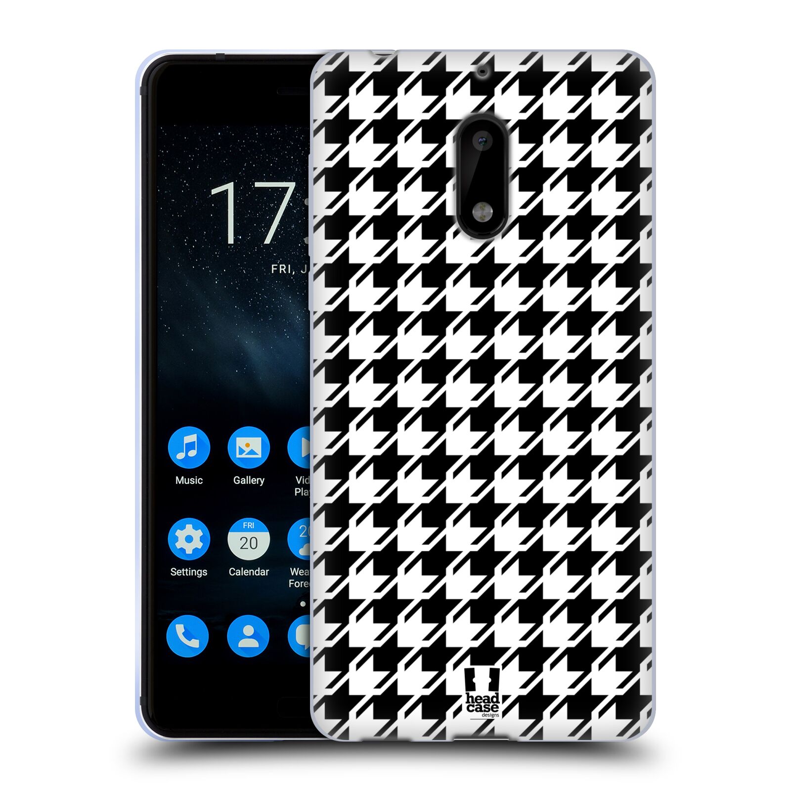 HEAD CASE DESIGNS HOUNDSTOOTH-PATTERNS SOFT GEL CASE FOR NOKIA PHONES 1
