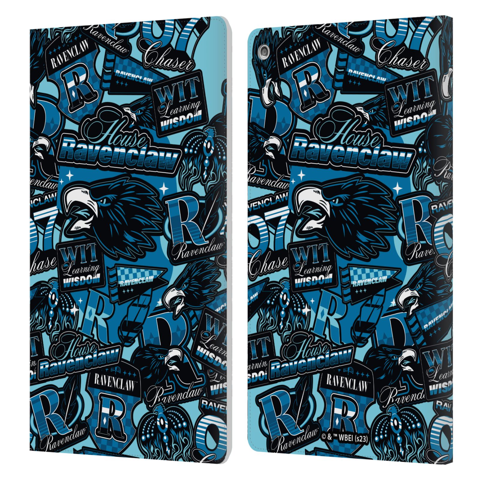 OFFICIAL HARRY POTTER BADGE UP LEATHER BOOK WALLET CASE COVER FOR AMAZON FIRE - Picture 10 of 11