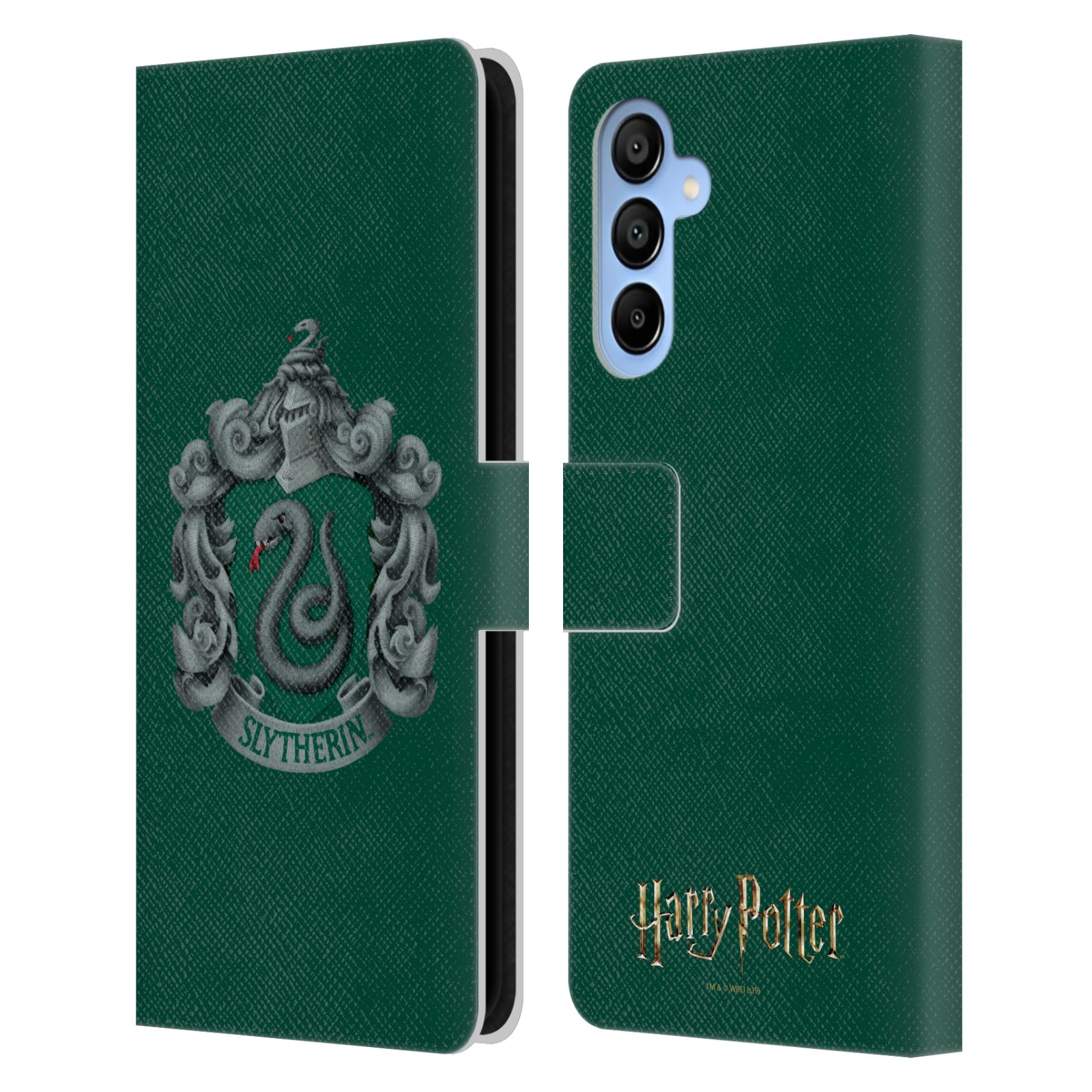 Slytherin Crest Leather Wallet Case for Galaxy A16 5G