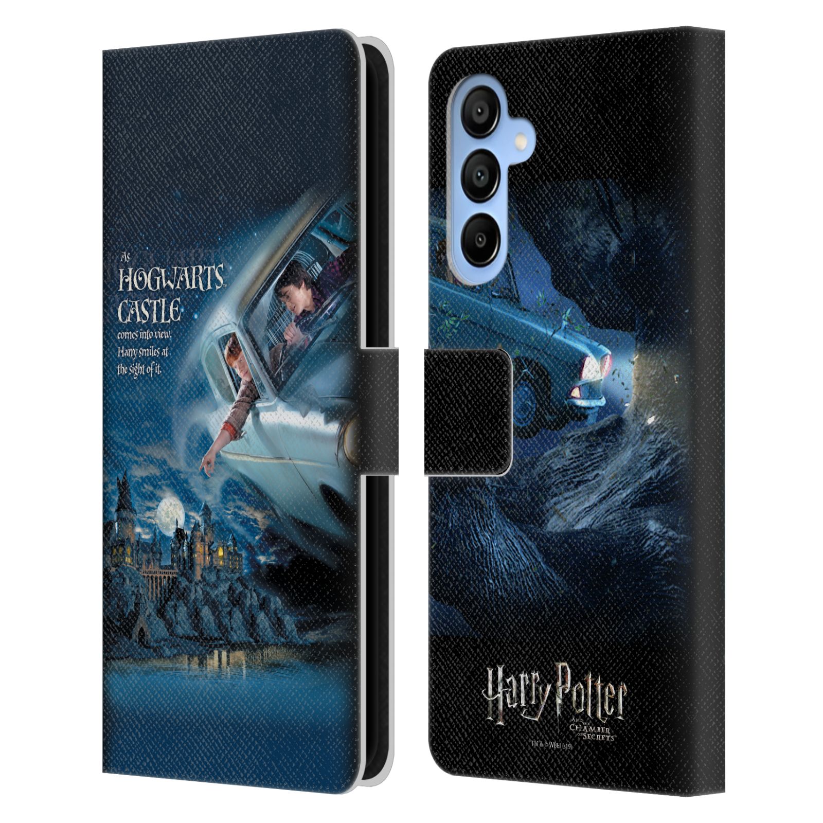 Flying Car Poster Leather Wallet Case for Galaxy A16 5G