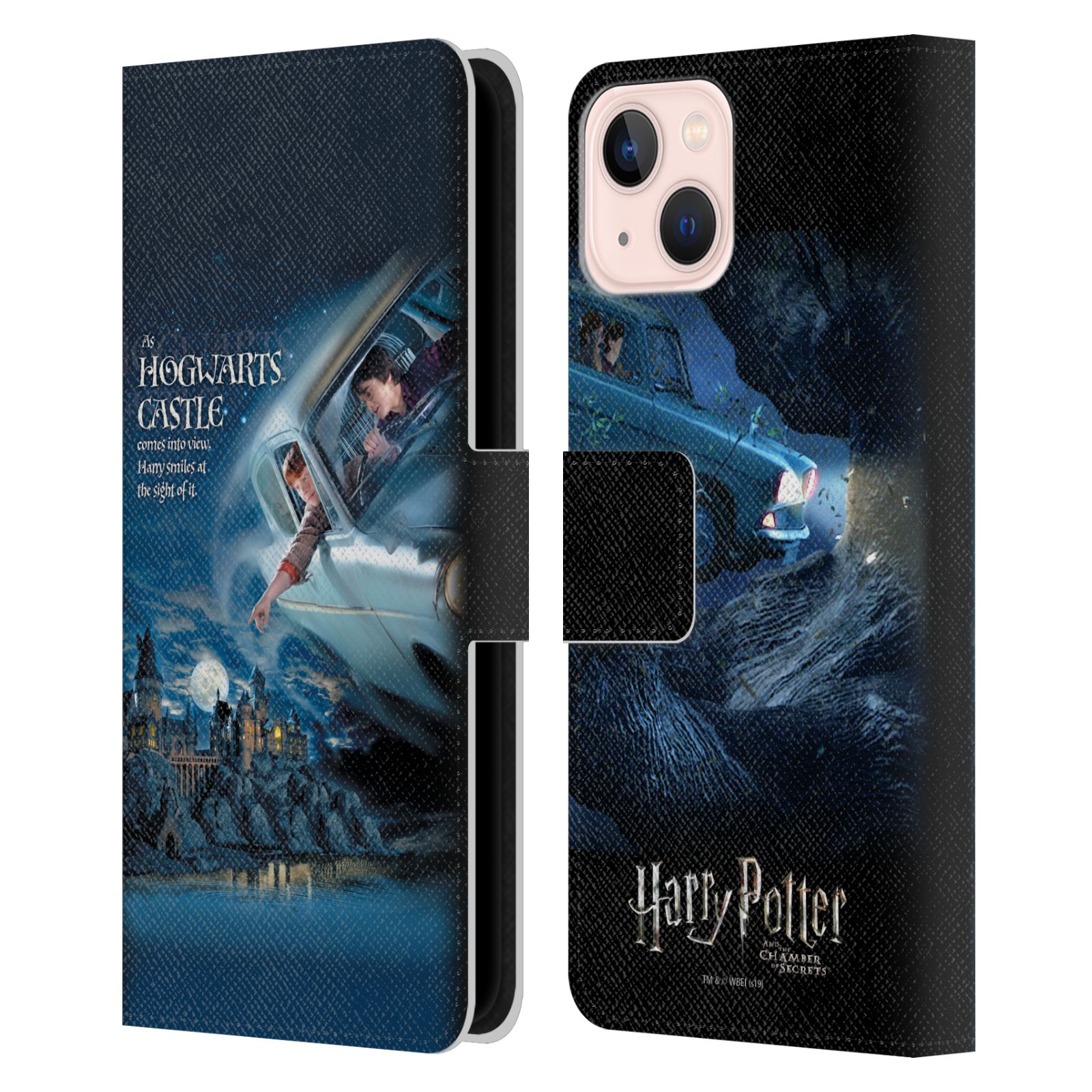 Flying Car Poster Leather Wallet Case for iPhone 13
