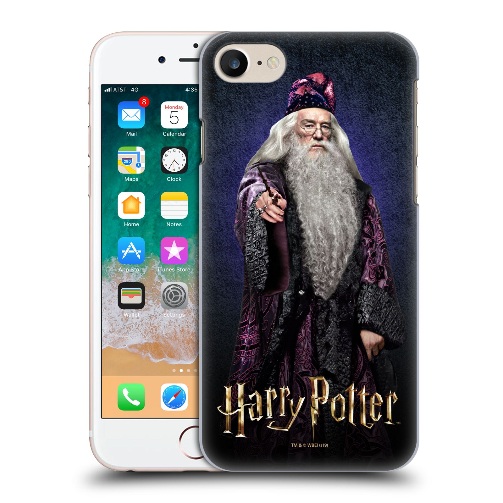 Plastové pouzdro na mobil Apple iPhone SE (2020) - Harry Potter - Albus Brumbál (Plastový kryt, pouzdro, obal na mobilní telefon Apple iPhone SE 2020 (iPhone SE 2) s licencovaným motivem Harry Potter - Albus Brumbál)