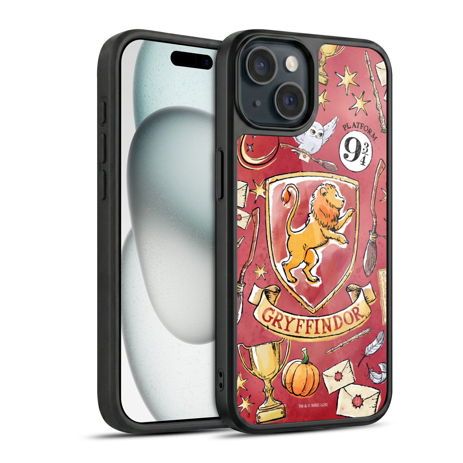 Gryffindor Pattern Hard MagSafe Case for iPhone 15