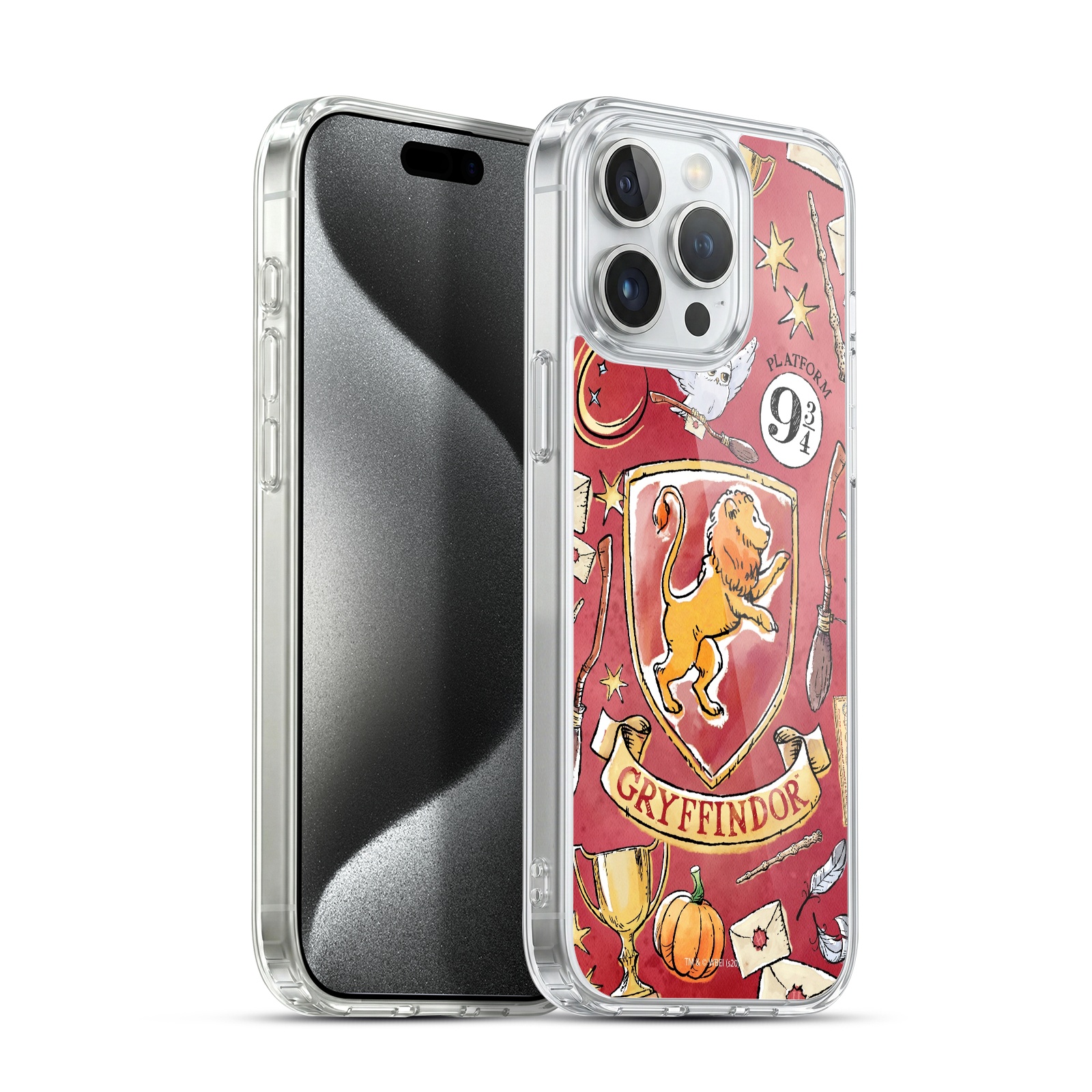 Gryffindor Pattern Hybrid MagSafe Case for iPhone 15 Pro Max