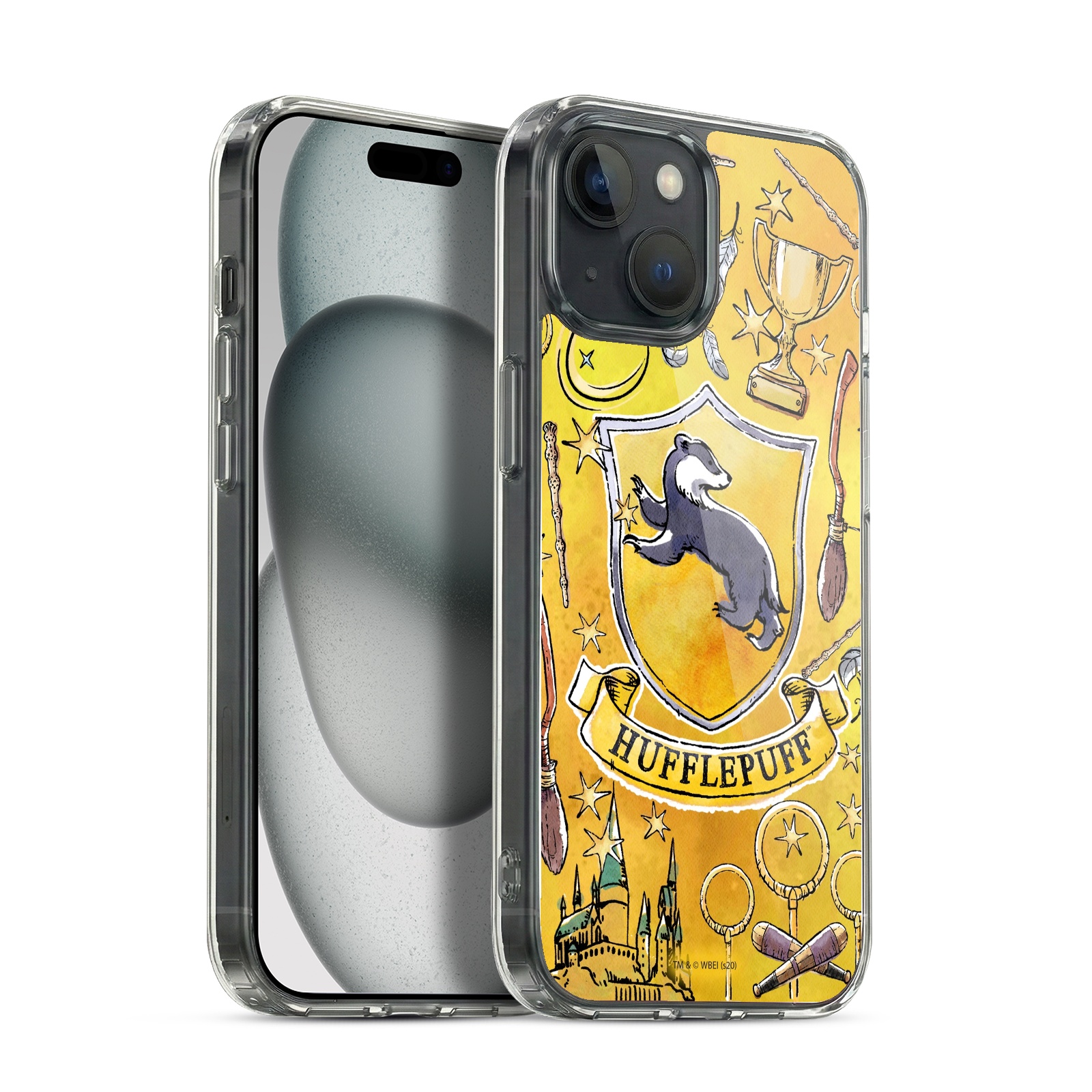 Hufflepuff Pattern Hybrid MagSafe Case for iPhone 15