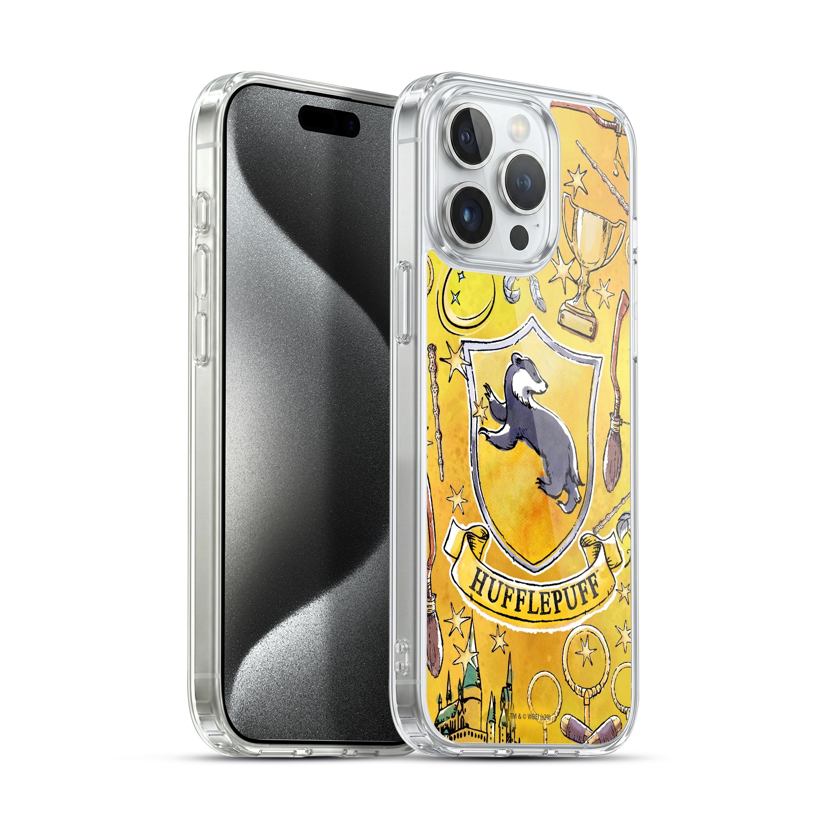 Hufflepuff Pattern Hybrid MagSafe Case for iPhone 15 Pro Max