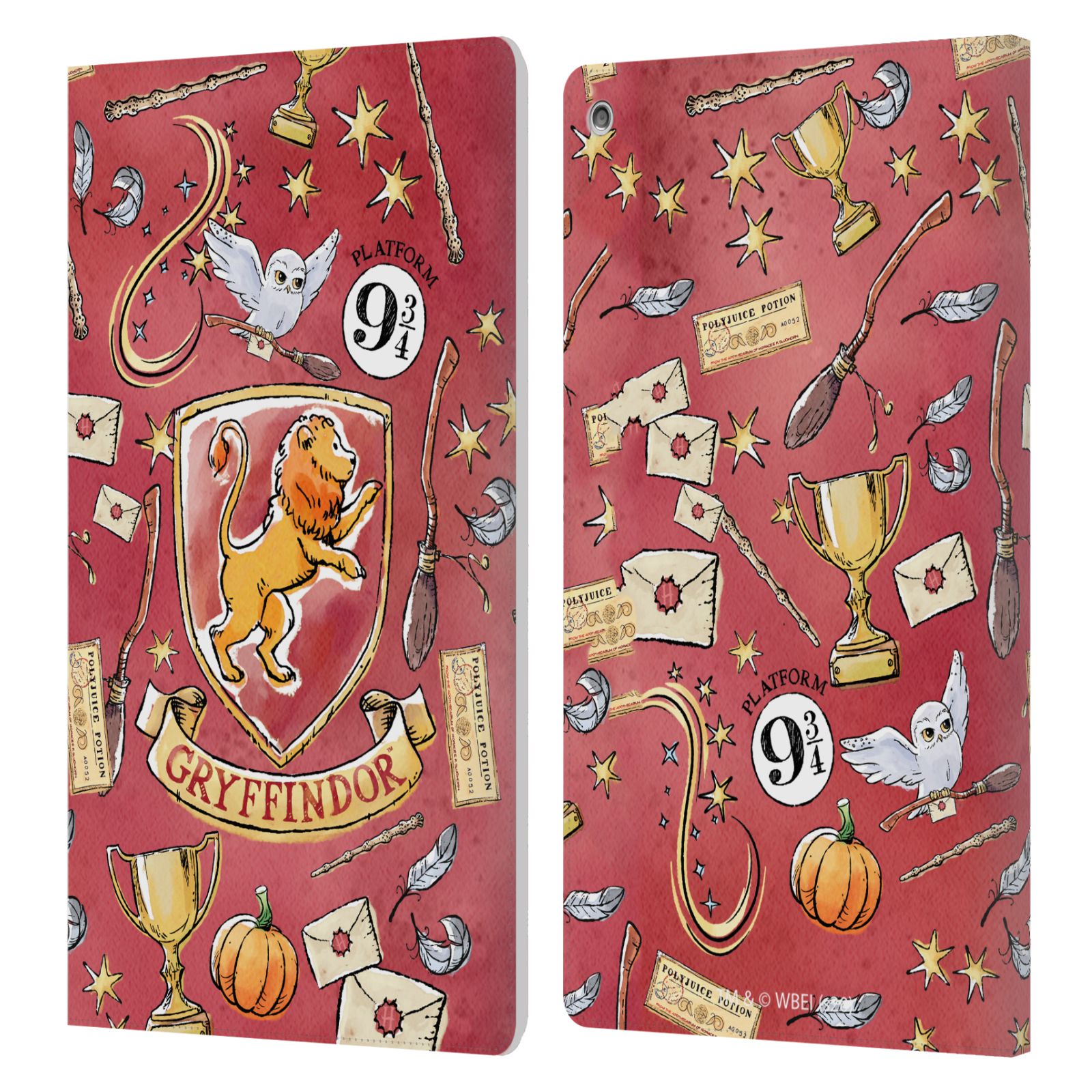 OFFICIAL HARRY POTTER DEATHLY HALLOWS XIII LEATHER BOOK CASE FOR AMAZON FIRE - Picture 7 of 12