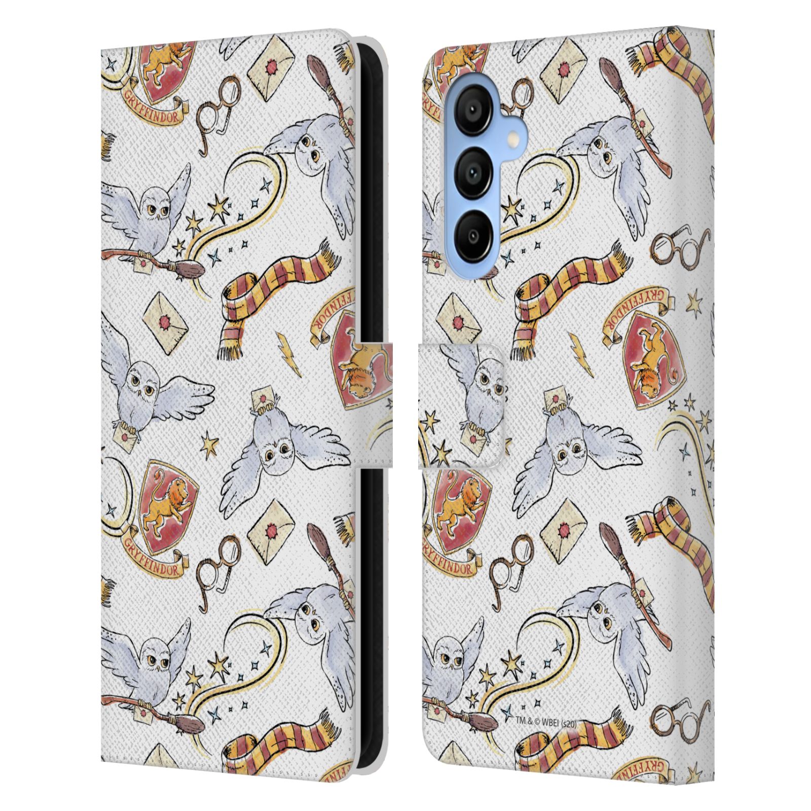 Hedwig Owl Pattern Leather Wallet Case for Galaxy A16 5G