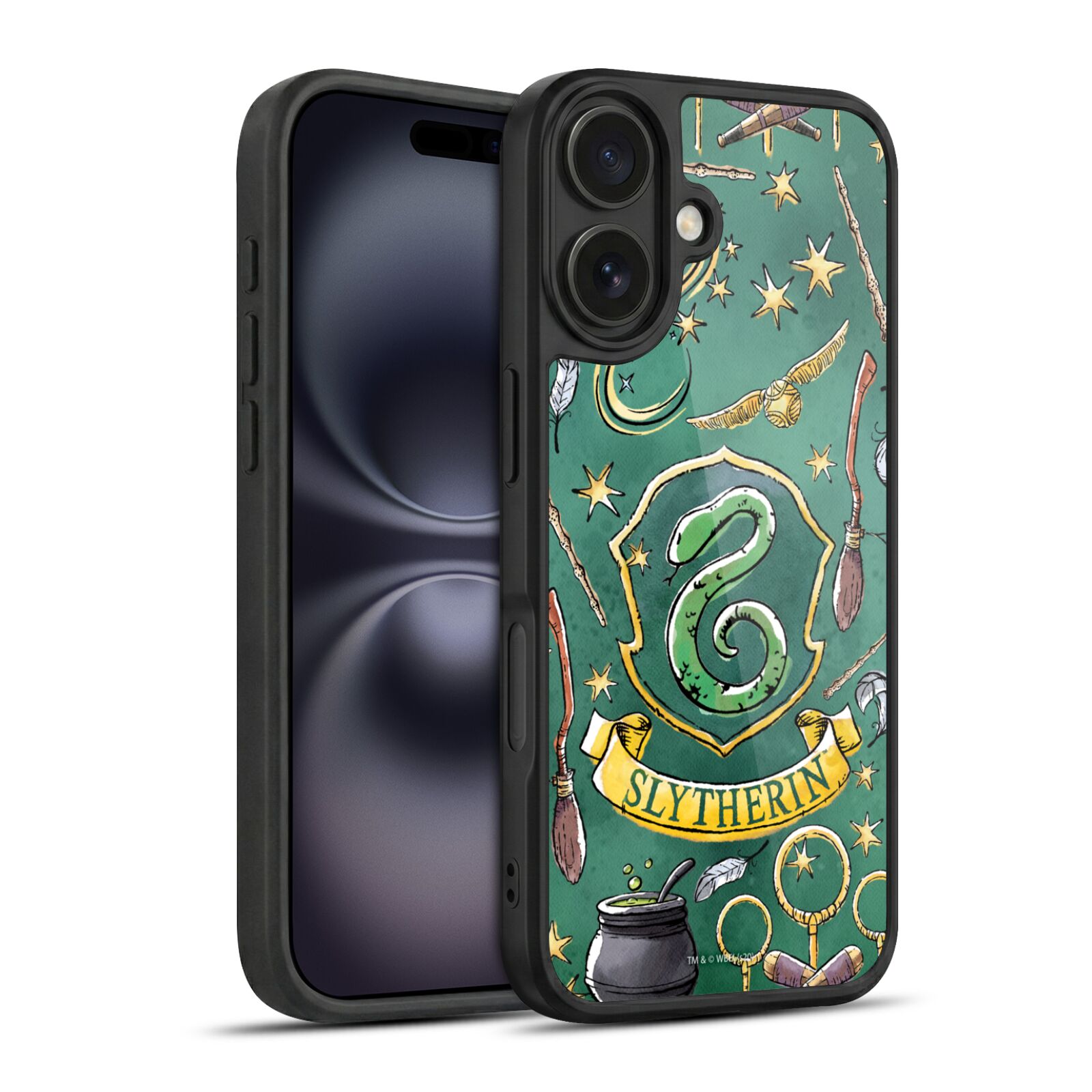 Slytherin Pattern Hard MagSafe Case for iPhone 16