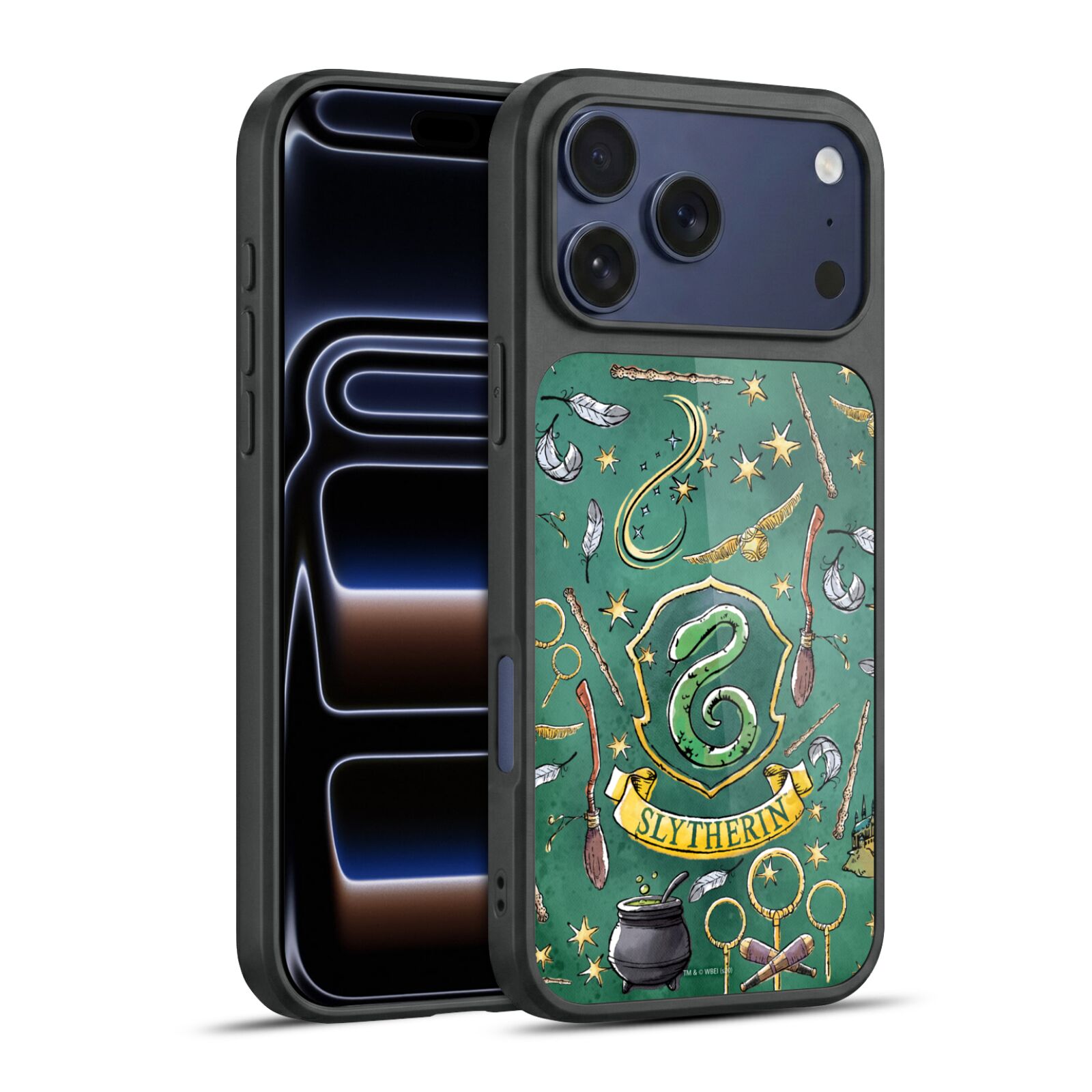Slytherin Pattern Hard MagSafe Case for iPhone 17 Pro Max