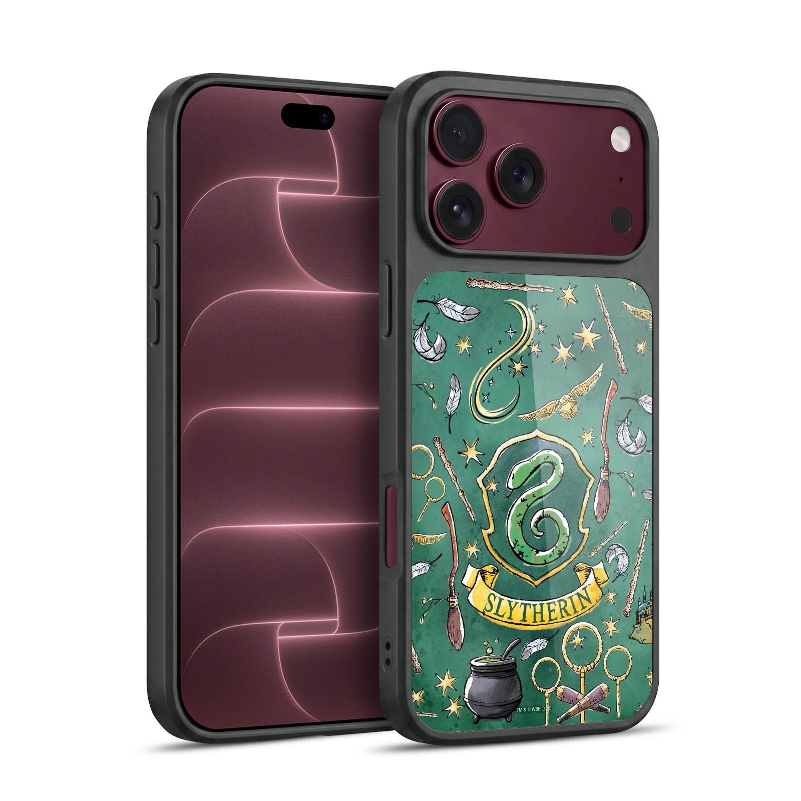 Slytherin Pattern Hard MagSafe Case for iPhone 18 Pro Max