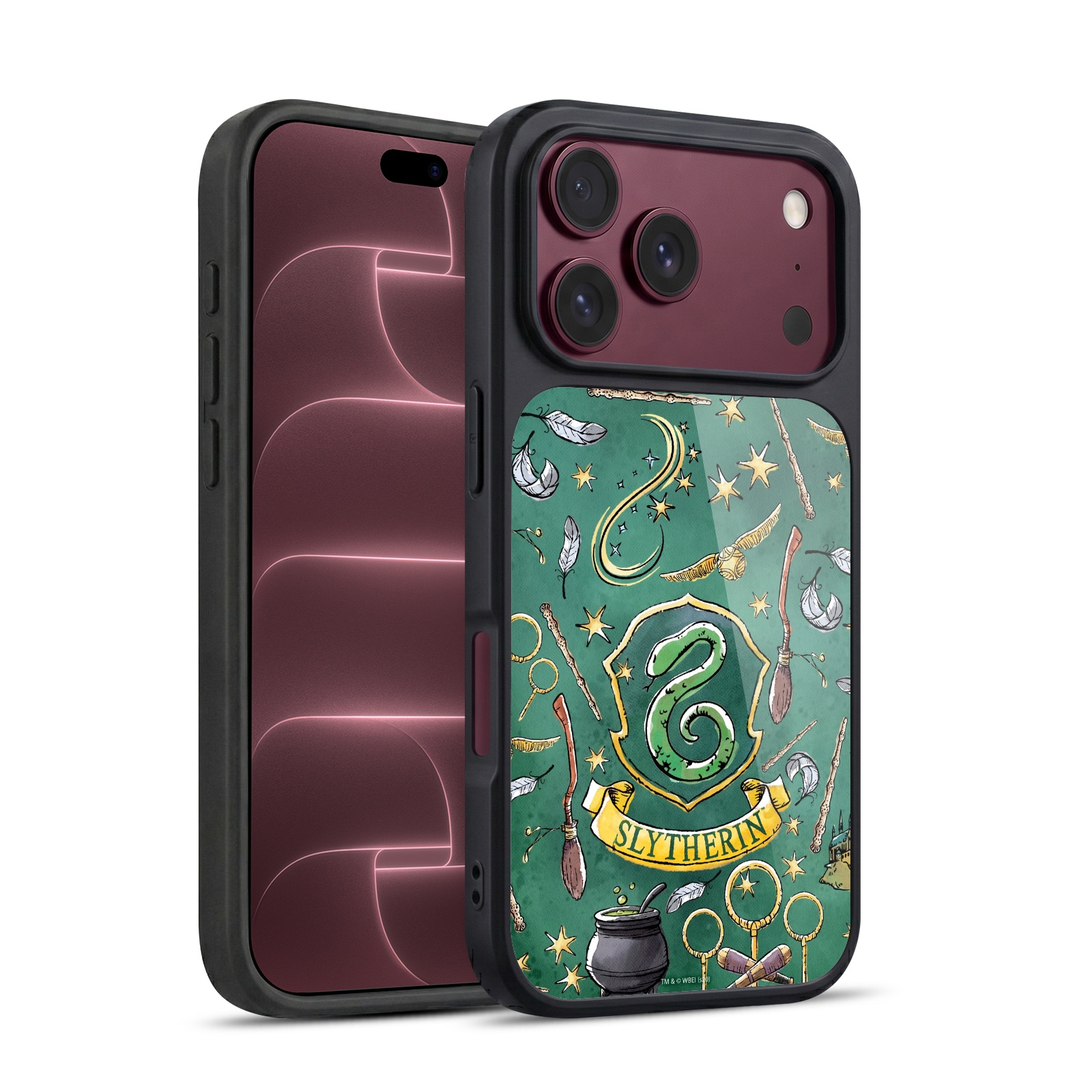 Slytherin Pattern Hard MagSafe Case for iPhone 18 Pro