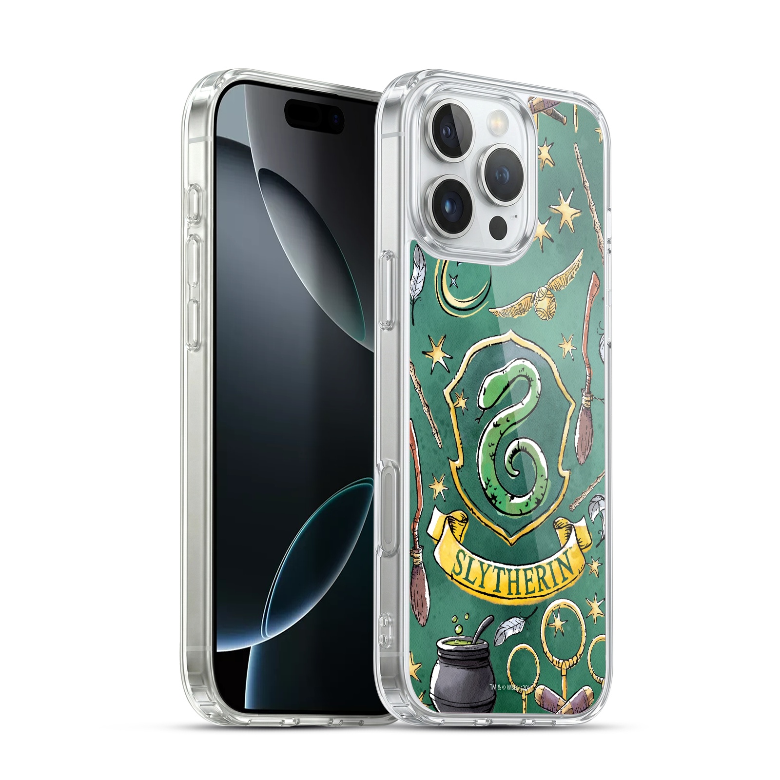 Slytherin Pattern Hybrid MagSafe Case for iPhone 16 Pro Max