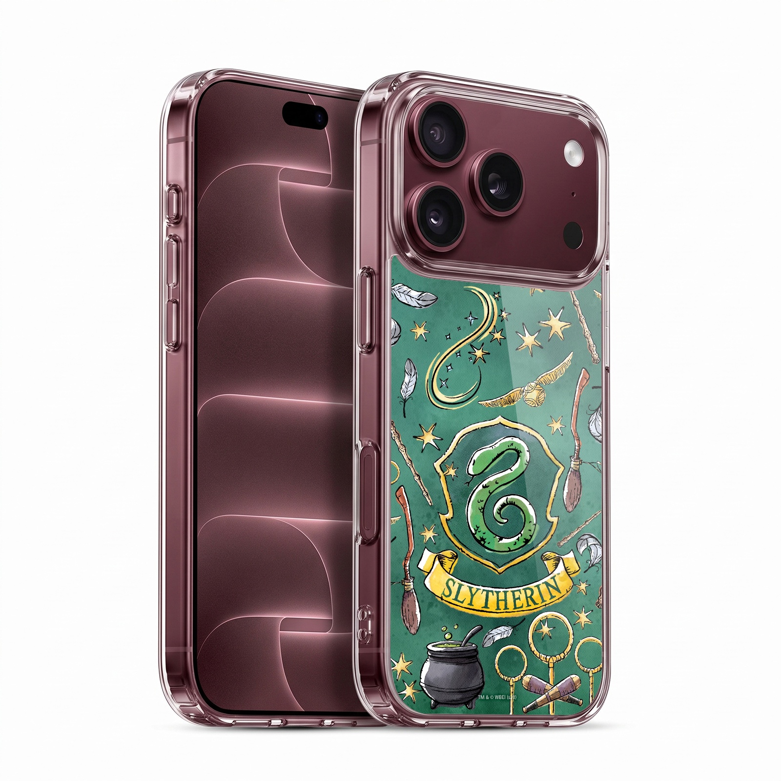 Slytherin Pattern Hybrid MagSafe Case for iPhone 18 Pro