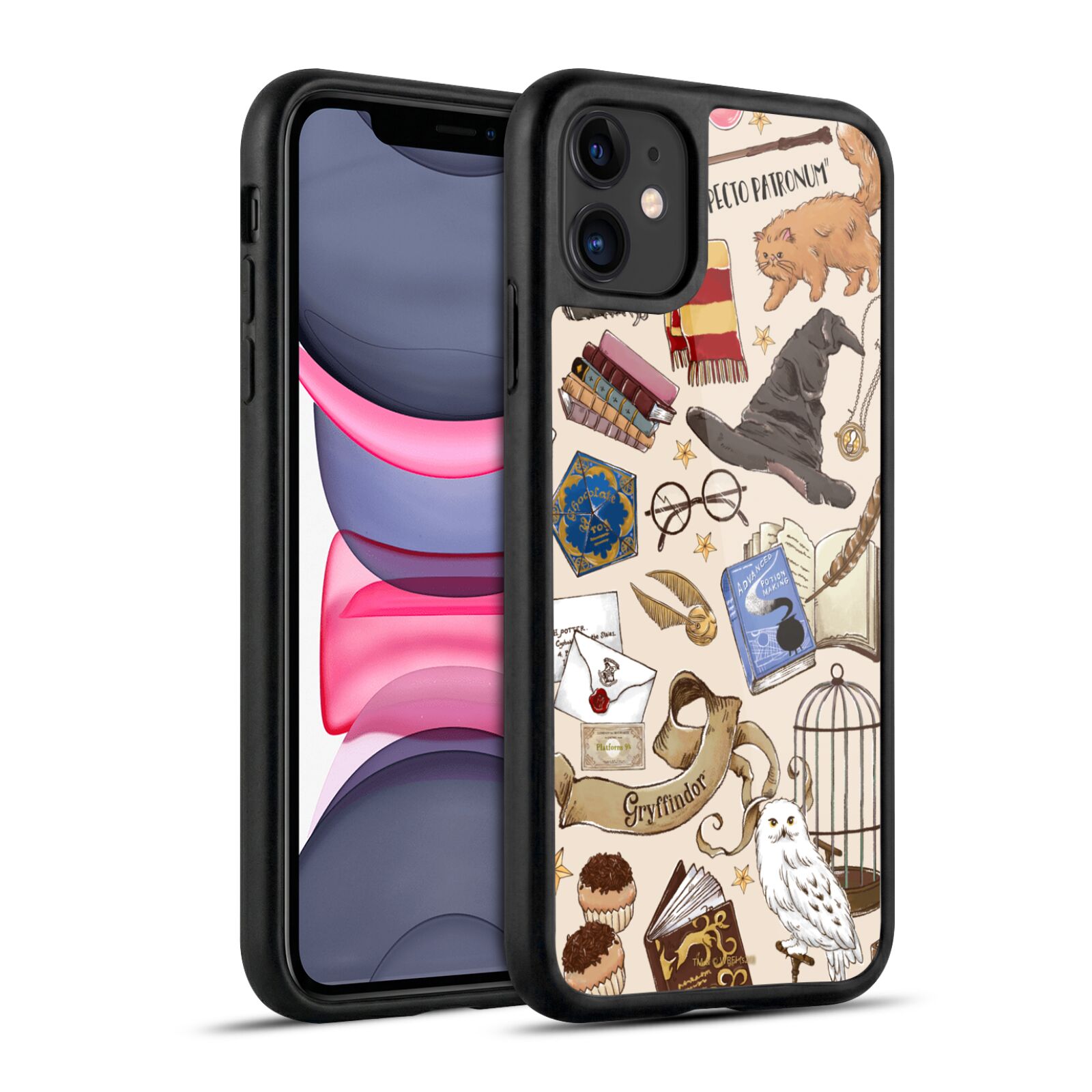 Hogwarts Pattern Hard MagSafe Case for iPhone 11