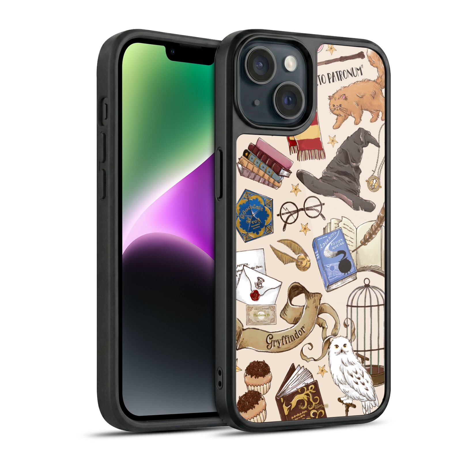 Hogwarts Pattern Hard MagSafe Case for iPhone 14