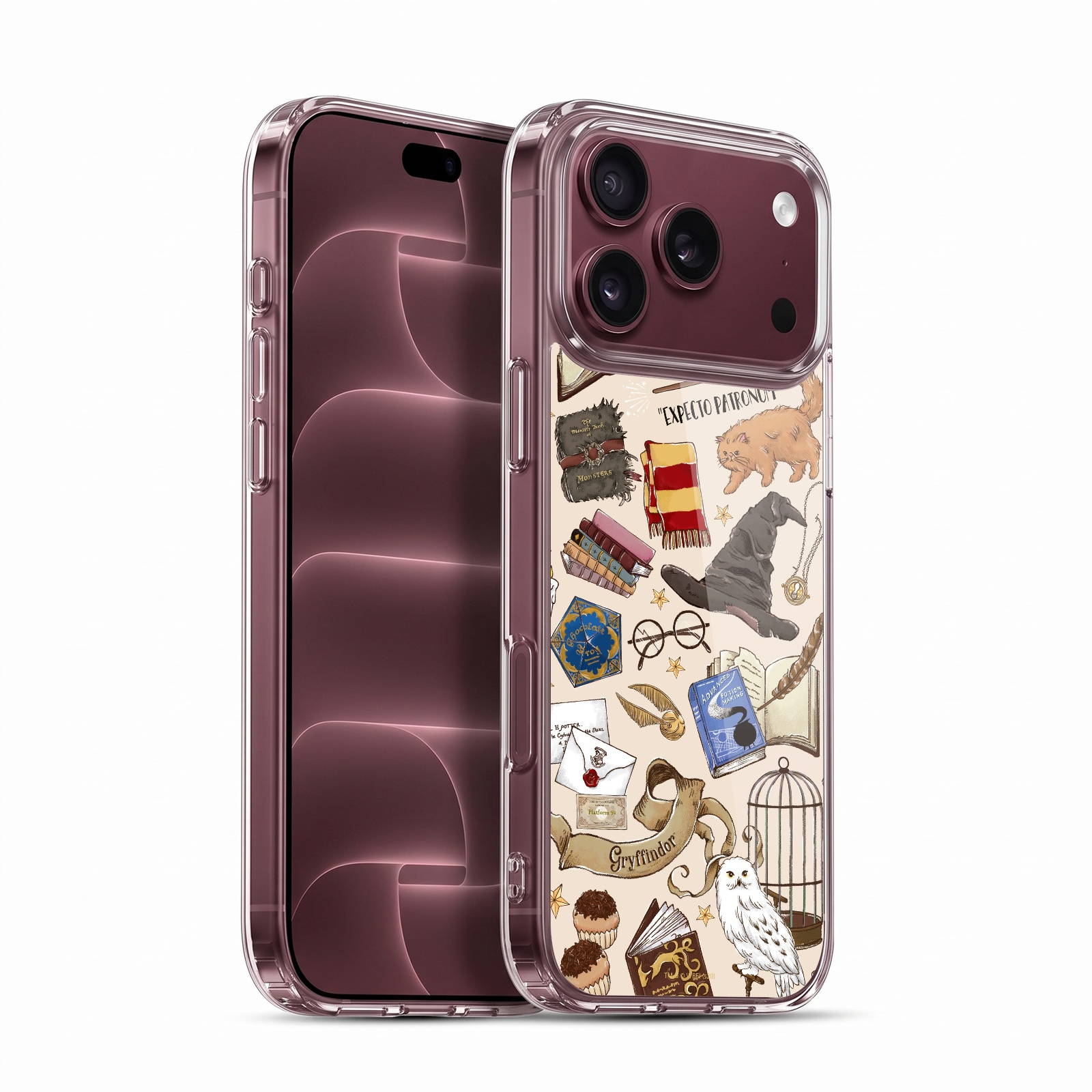 Hogwarts Pattern Hybrid MagSafe Case for iPhone 18 Pro Max