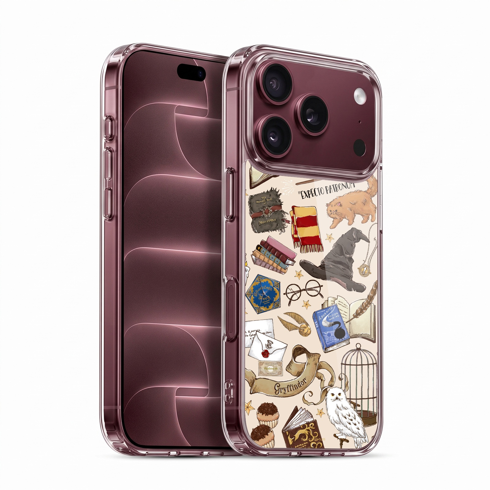 Hogwarts Pattern Hybrid MagSafe Case for iPhone 18 Pro