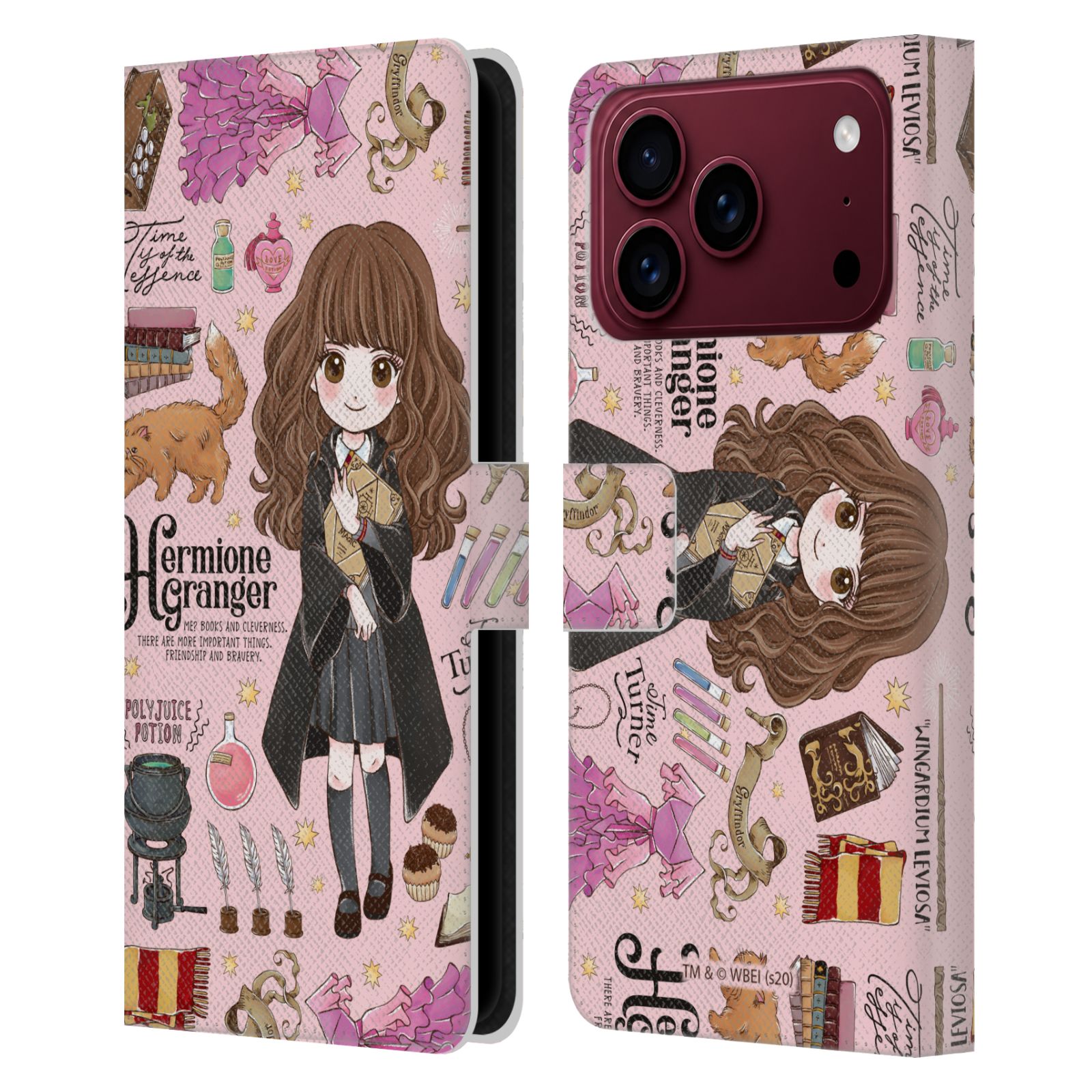 Hermione Pattern Leather Wallet Case for iPhone 18 Pro Max
