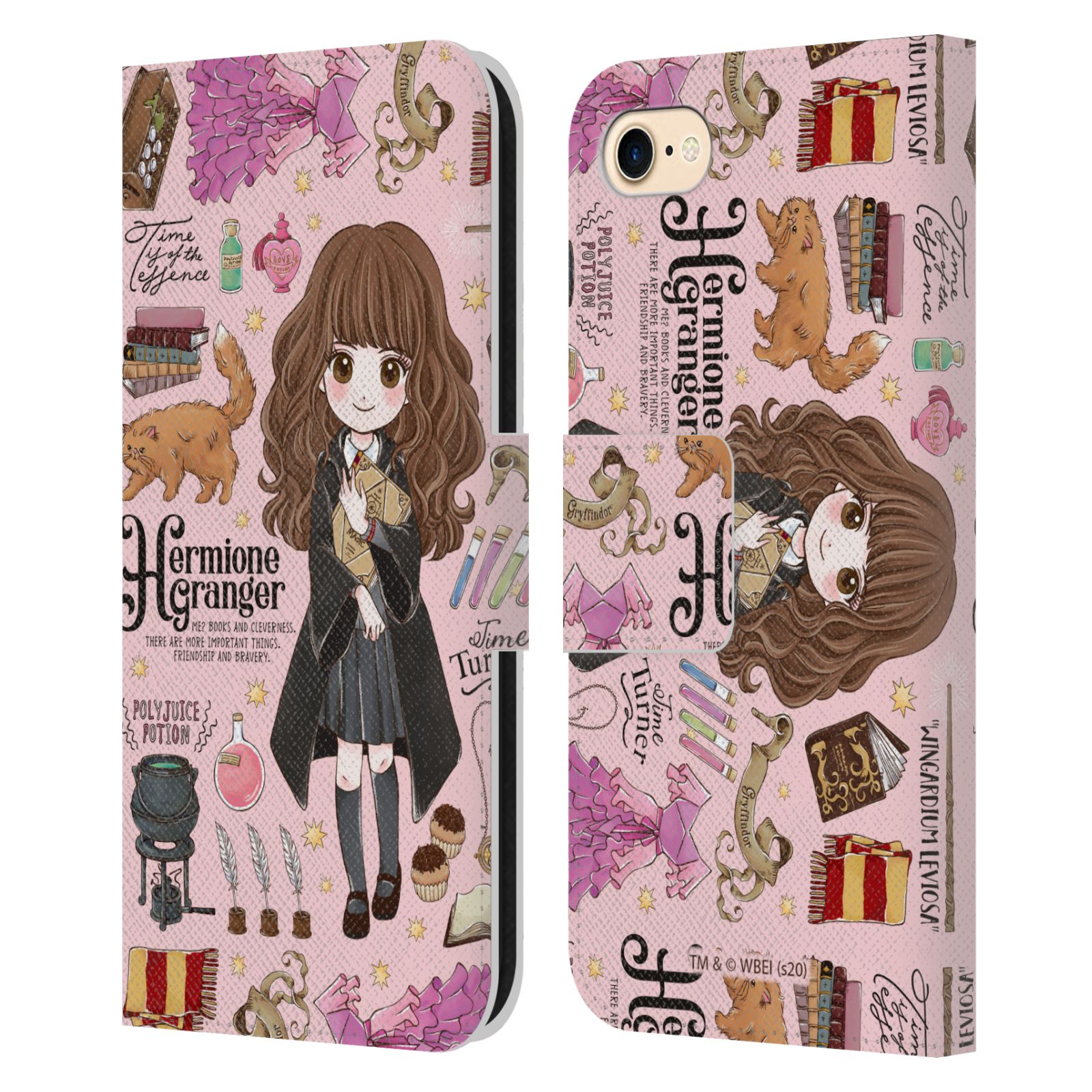 Hermione Pattern Leather Wallet Case for iPhone 7 / 8 / SE (2020, 2022)