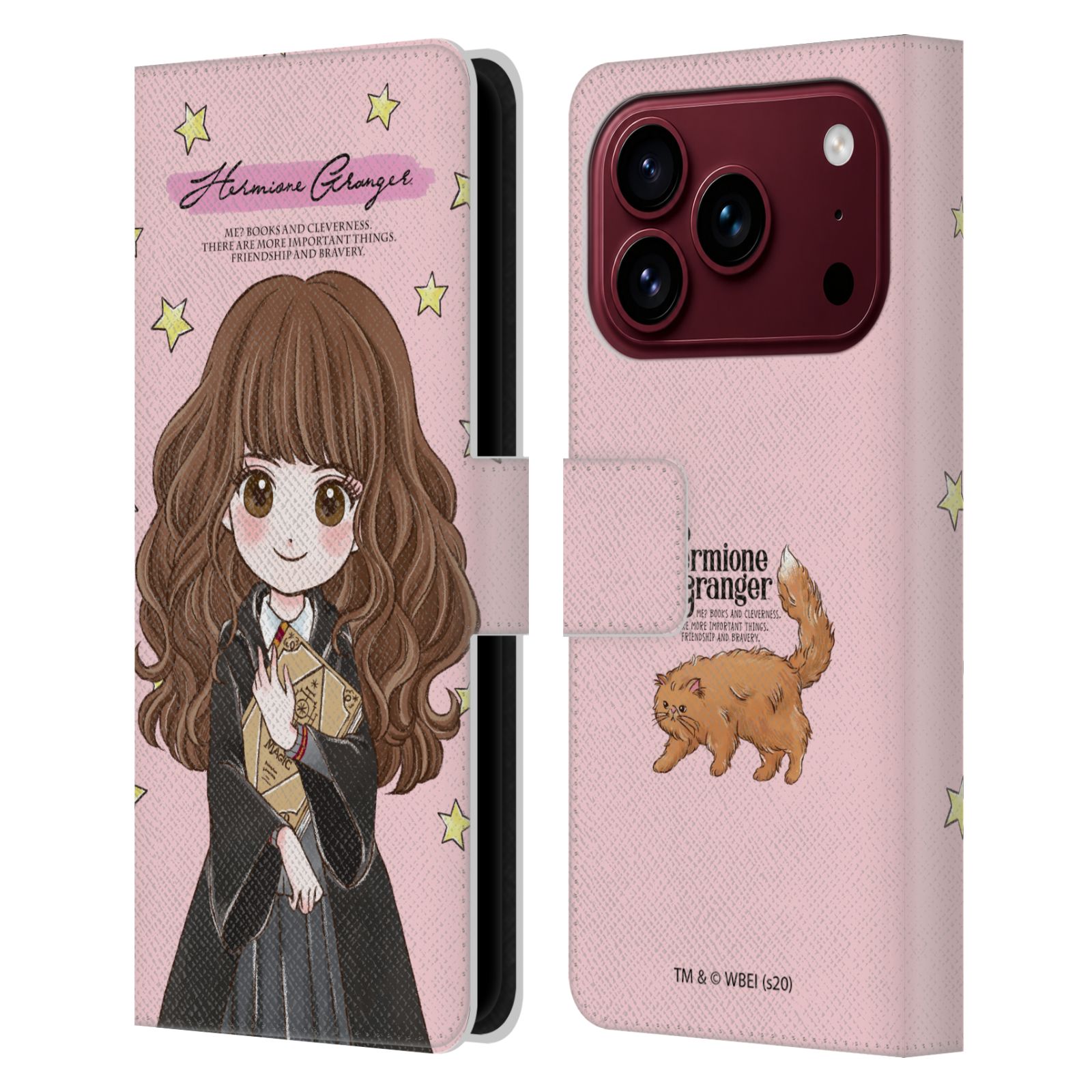 Chibi Hermione Leather Wallet Case for iPhone 18 Pro