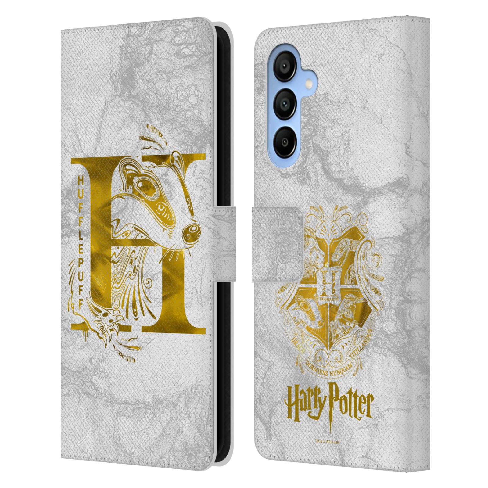 Hufflepuff Aguamenti Leather Wallet Case for Galaxy A16 5G