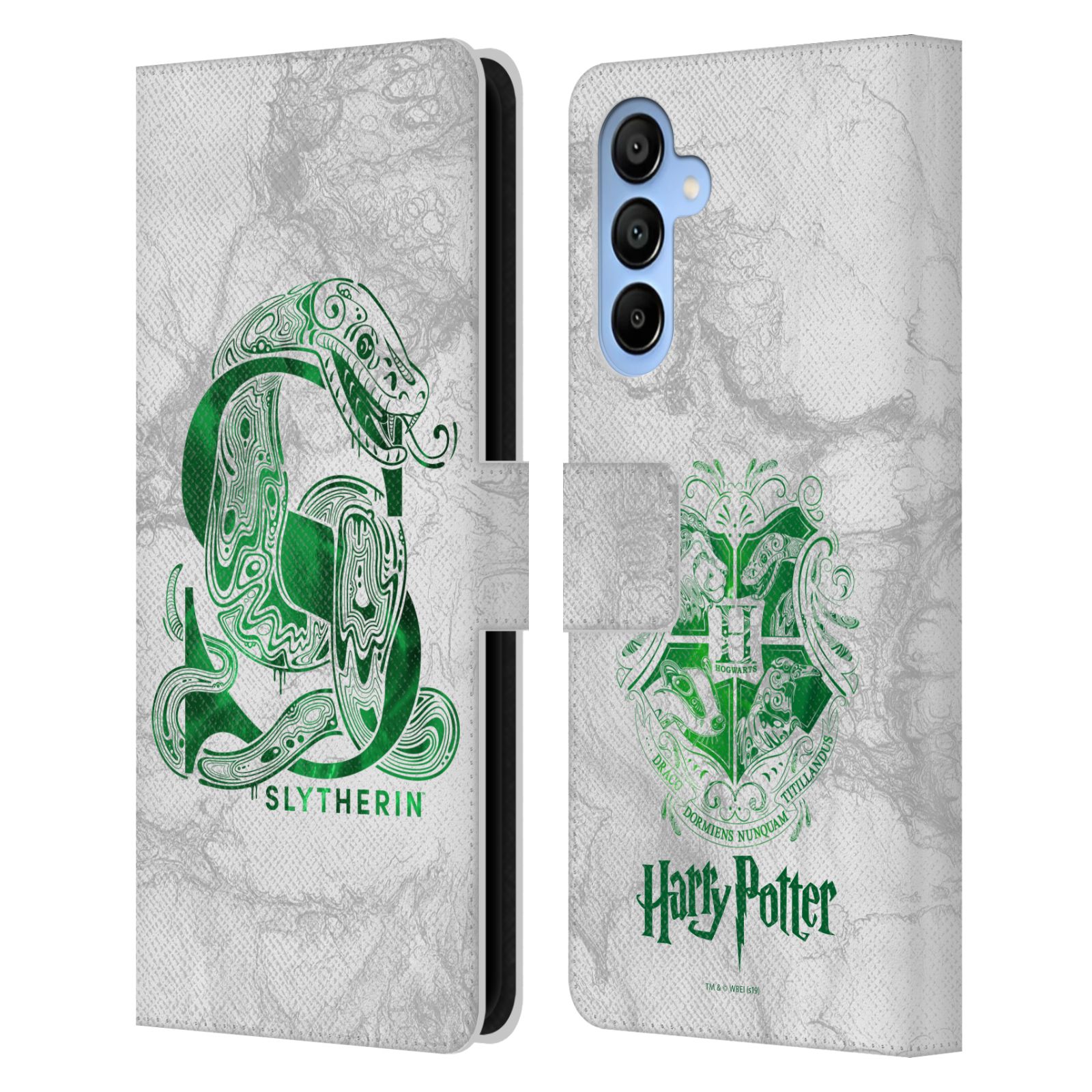 Slytherin Aguamenti Leather Wallet Case for Galaxy A16 5G