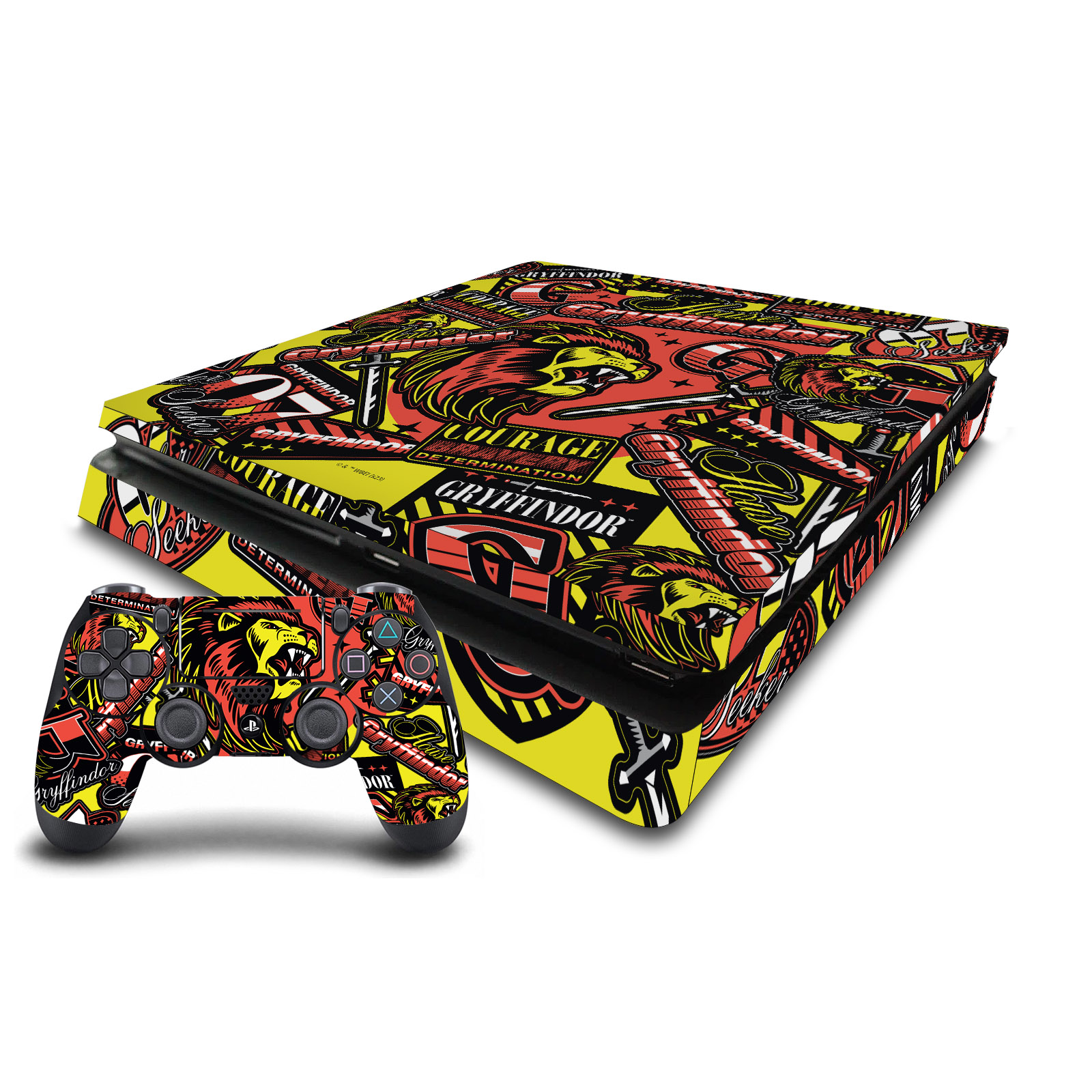 OFFIZIELLE HARRY POTTER GRAFIKEN VINYL SKIN FOR PS4 SLIM CONSOLE & DUALSHOCK 4 - Picture 11 of 19