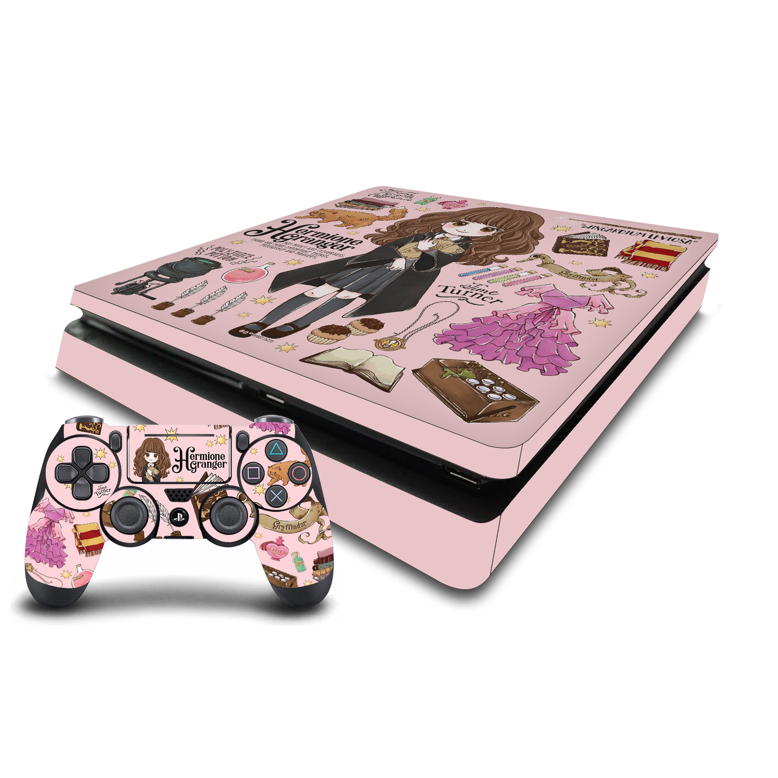 OFFIZIELLE HARRY POTTER GRAFIKEN VINYL SKIN FOR PS4 SLIM CONSOLE & DUALSHOCK 4 - Picture 13 of 19