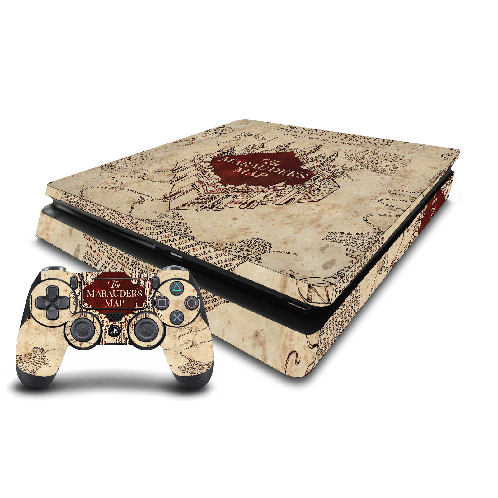 OFFIZIELLE HARRY POTTER GRAFIKEN VINYL SKIN FOR PS4 SLIM CONSOLE & DUALSHOCK 4 - Picture 10 of 19