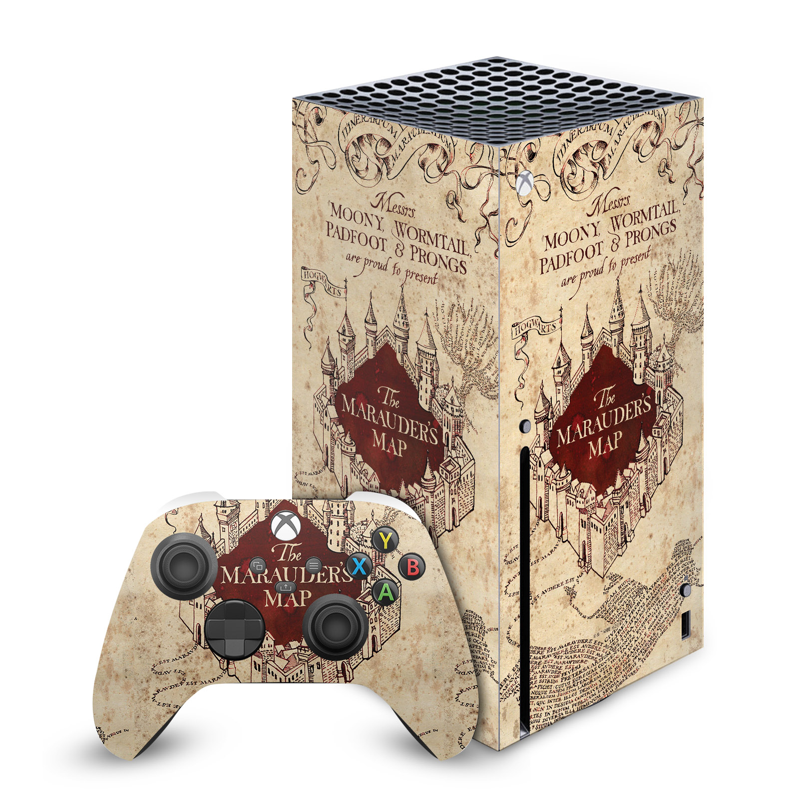 The Marauder's Map Gaming Skin for Xbox Series X Console + Controller