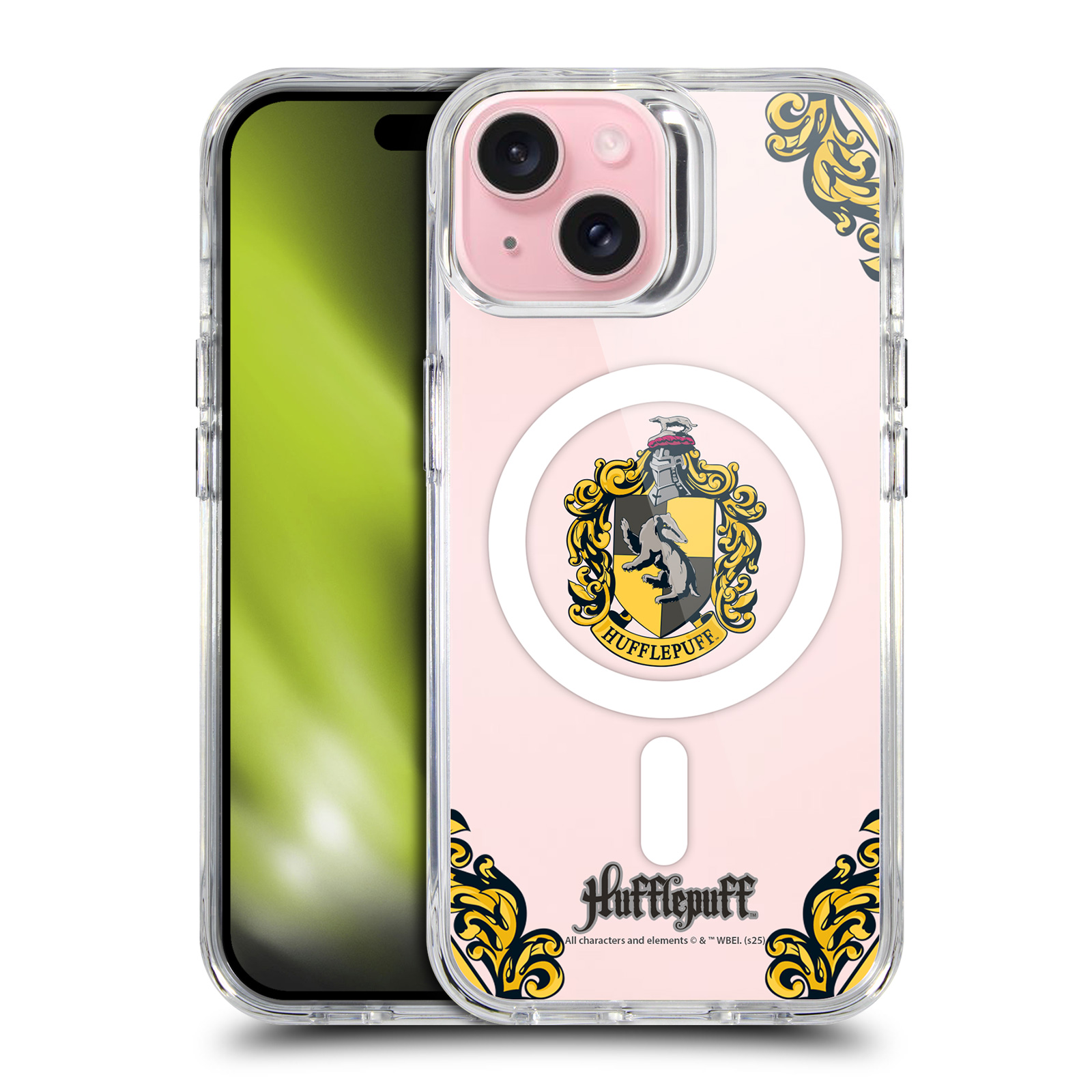 Hufflepuff Clear MagSafe Case for iPhone 15