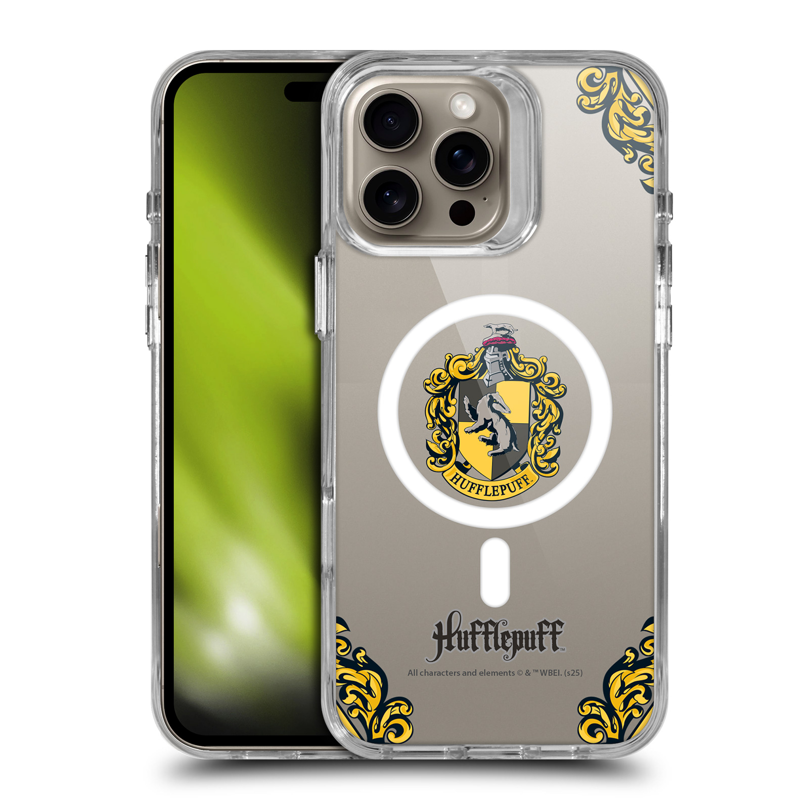 Hufflepuff Clear MagSafe Case for iPhone 16 Pro Max