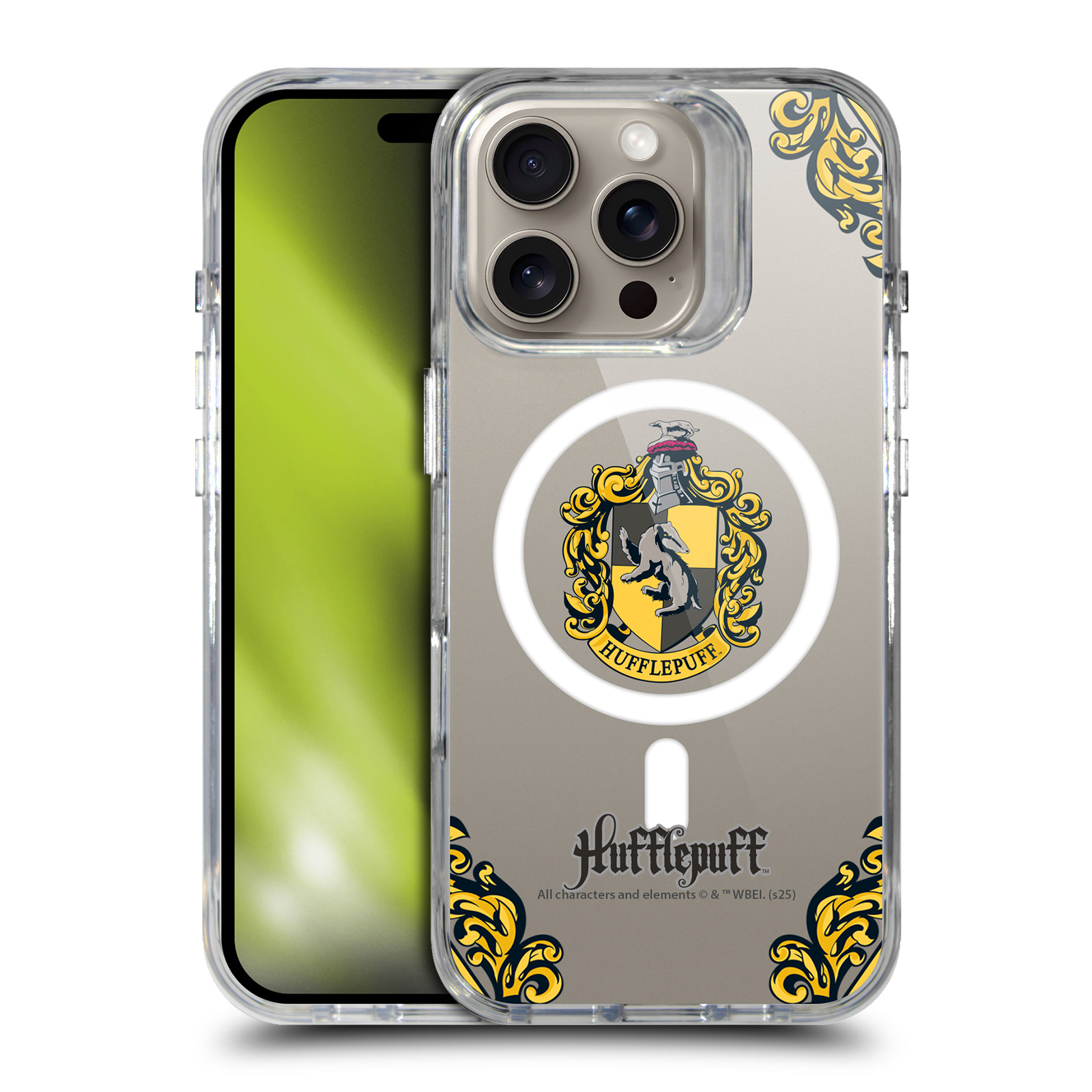 Hufflepuff Clear MagSafe Case for iPhone 16 Pro