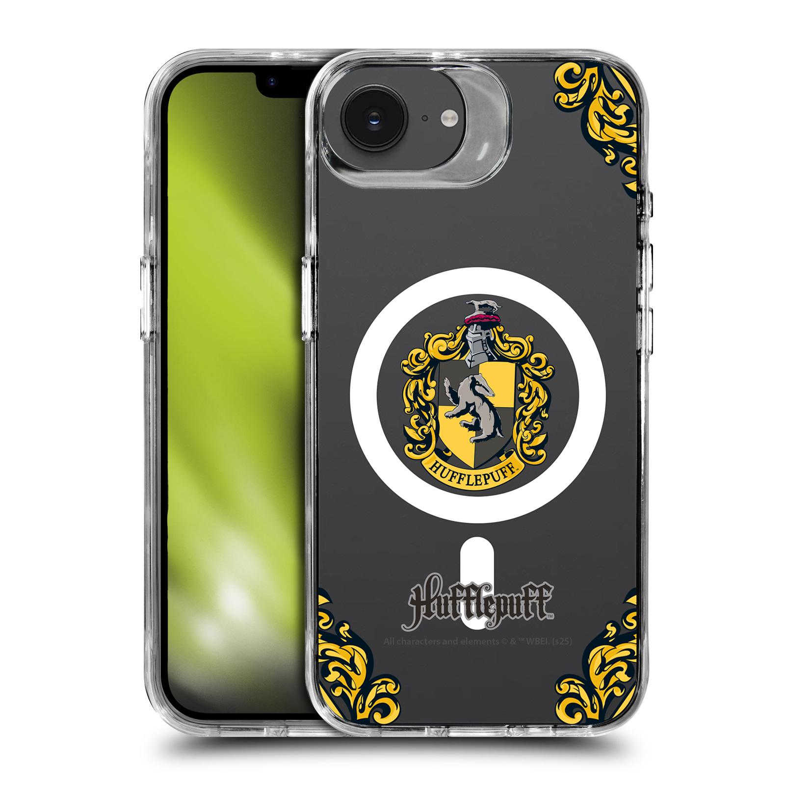 Hufflepuff Clear MagSafe Case for iPhone SE (4th gen)