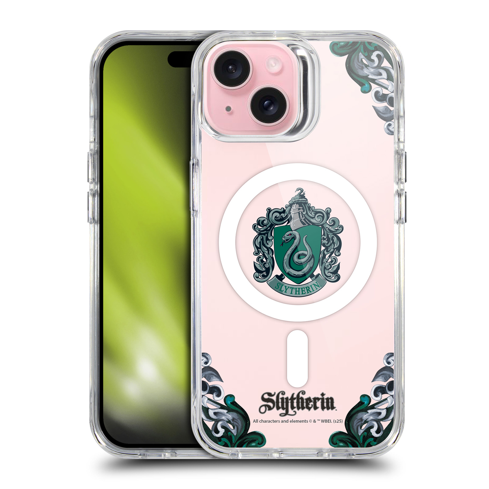 Slytherin Clear MagSafe Case for iPhone 15