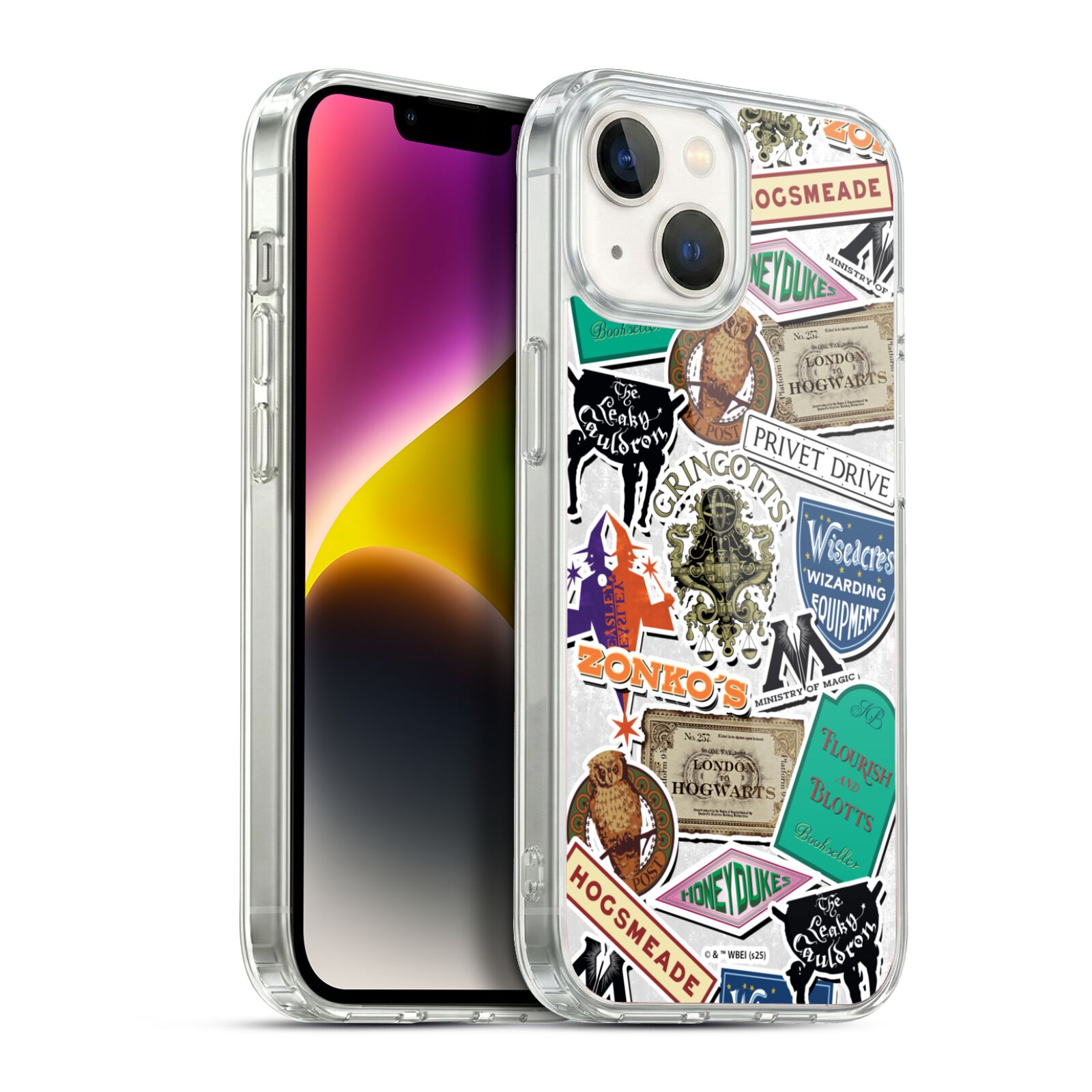 Logo Collage Hybrid MagSafe Case for iPhone 14