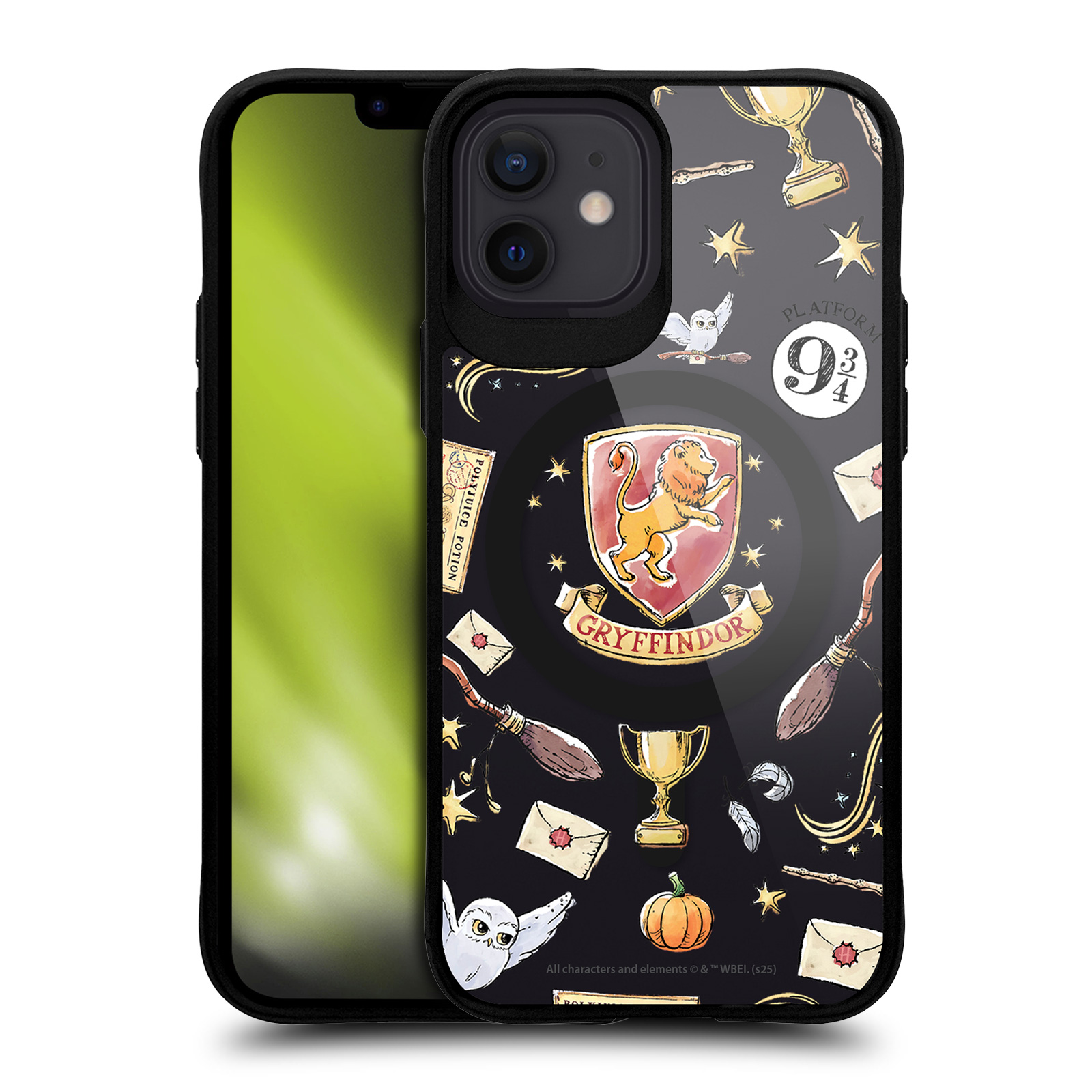 Gryffindor Pattern Black MagSafe Case for iPhone 12 / 12 Pro