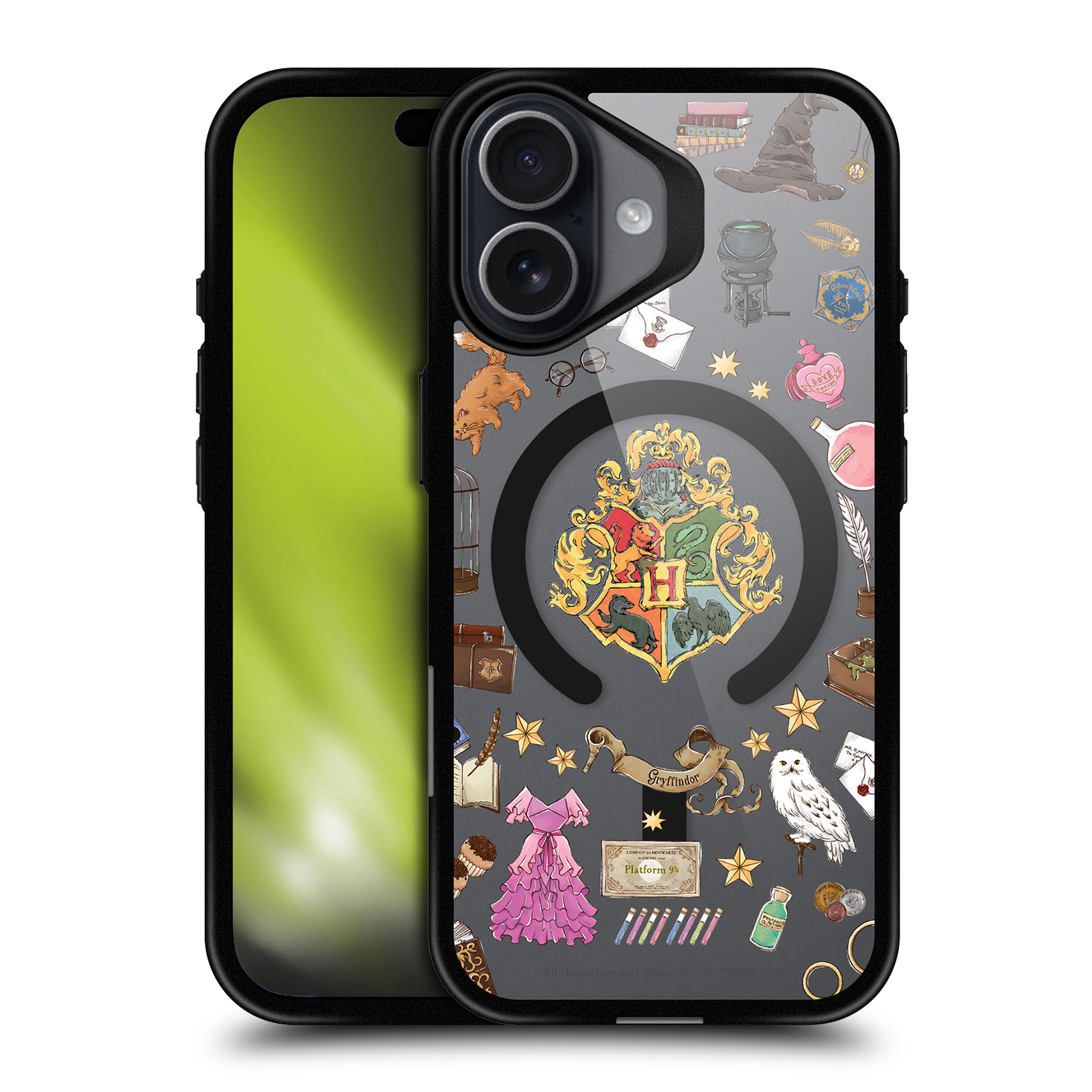 Hogwarts Pattern Black MagSafe Case for iPhone 17