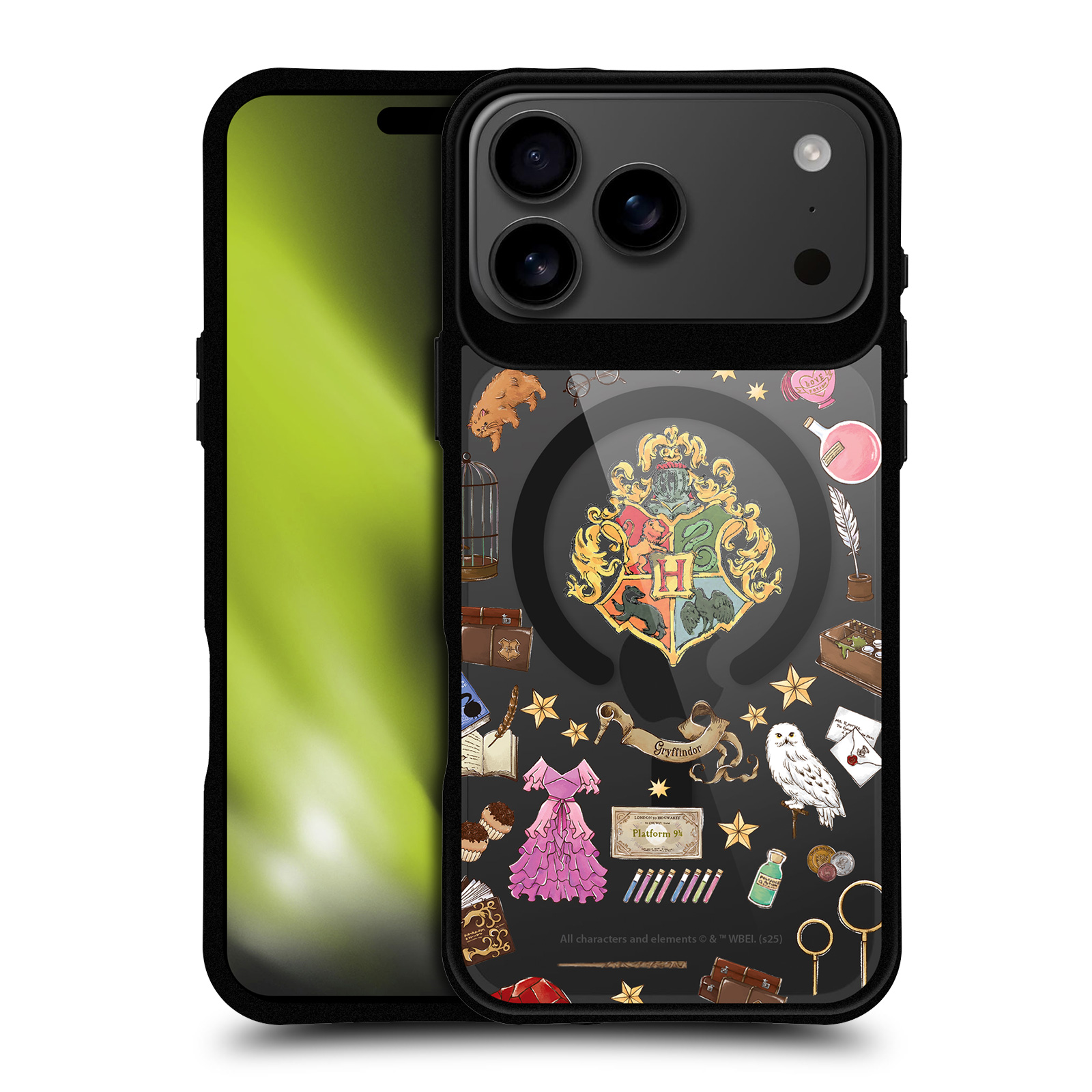 Hogwarts Pattern Black MagSafe Case for iPhone 17 Pro Max