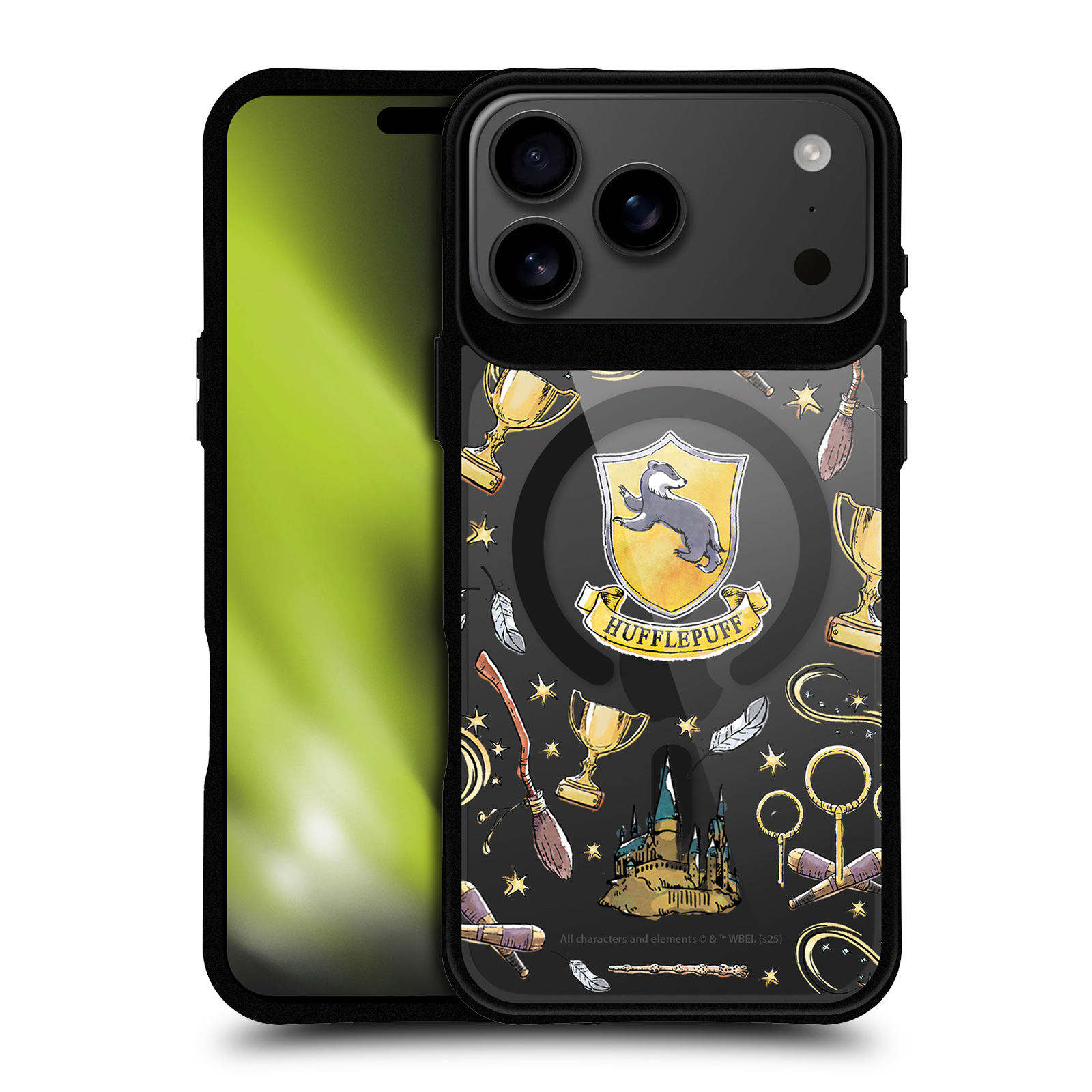 Hufflepuff Pattern Black MagSafe Case for iPhone 17 Pro Max