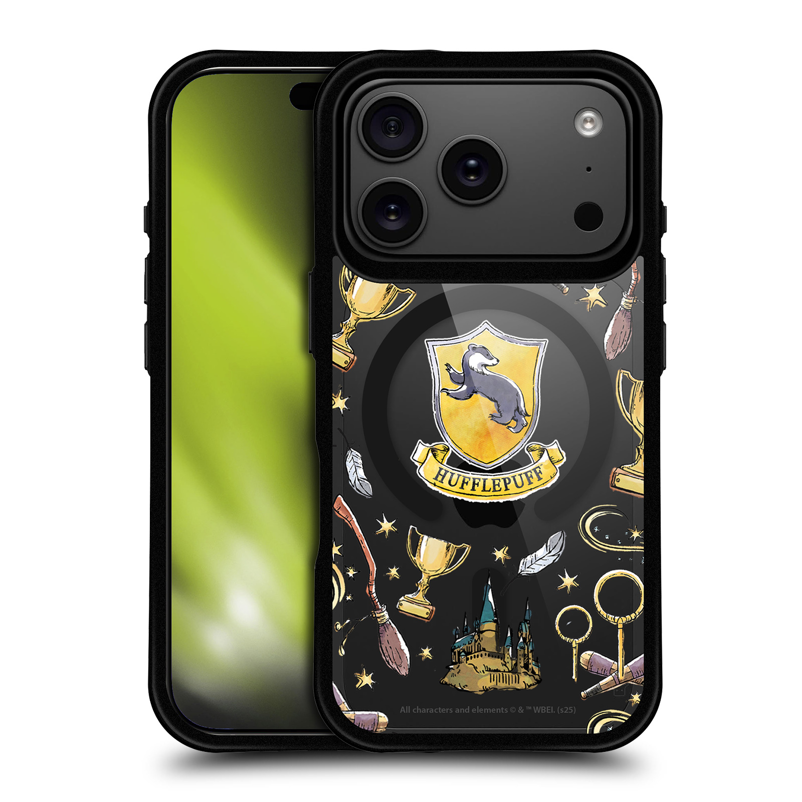 Hufflepuff Pattern Black MagSafe Case for iPhone 17 Pro