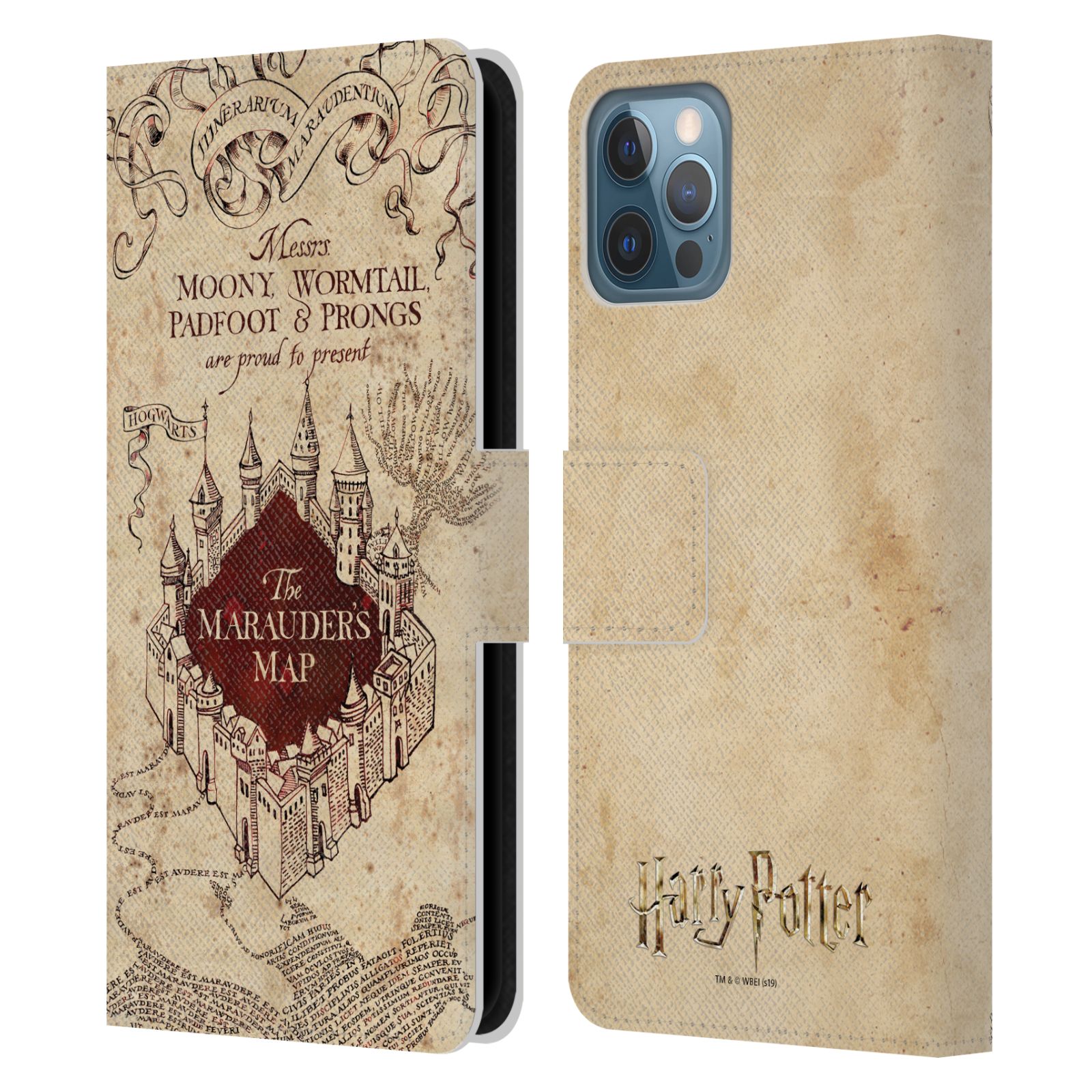 The Marauder's Map Leather Wallet Case for iPhone 12 / 12 Pro
