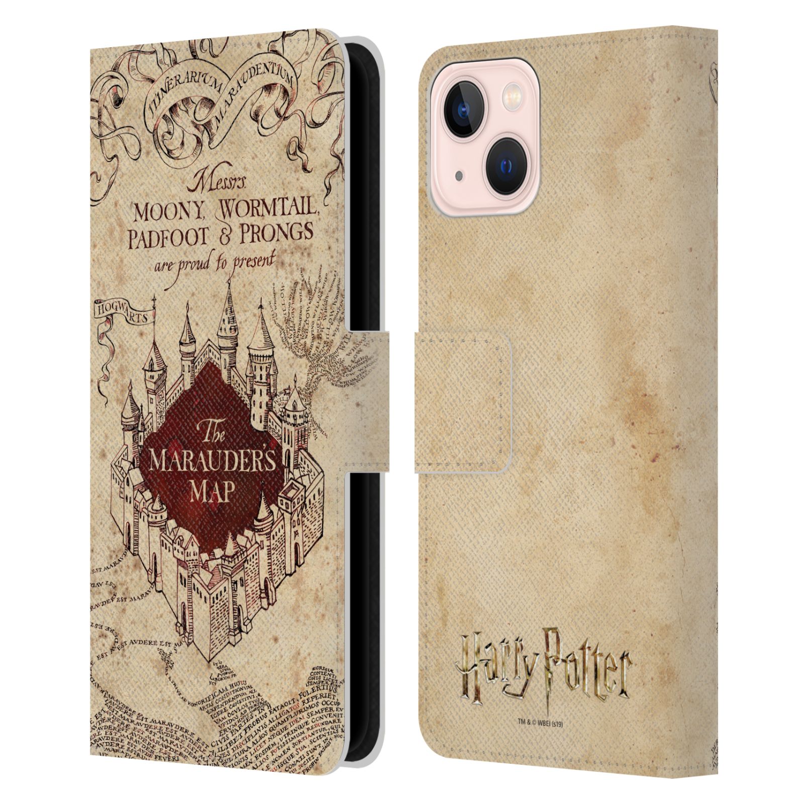 The Marauder's Map Leather Wallet Case for iPhone 13