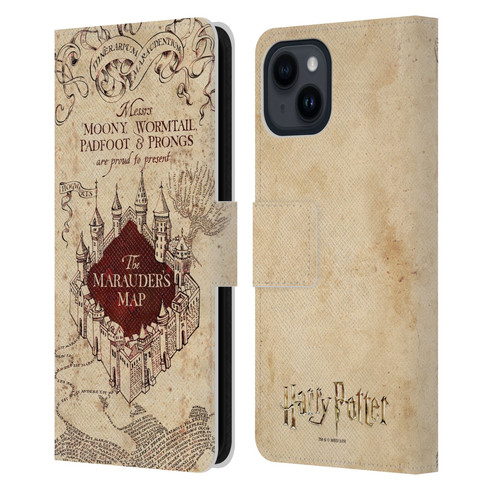 The Marauder's Map Leather Wallet Case for iPhone 15